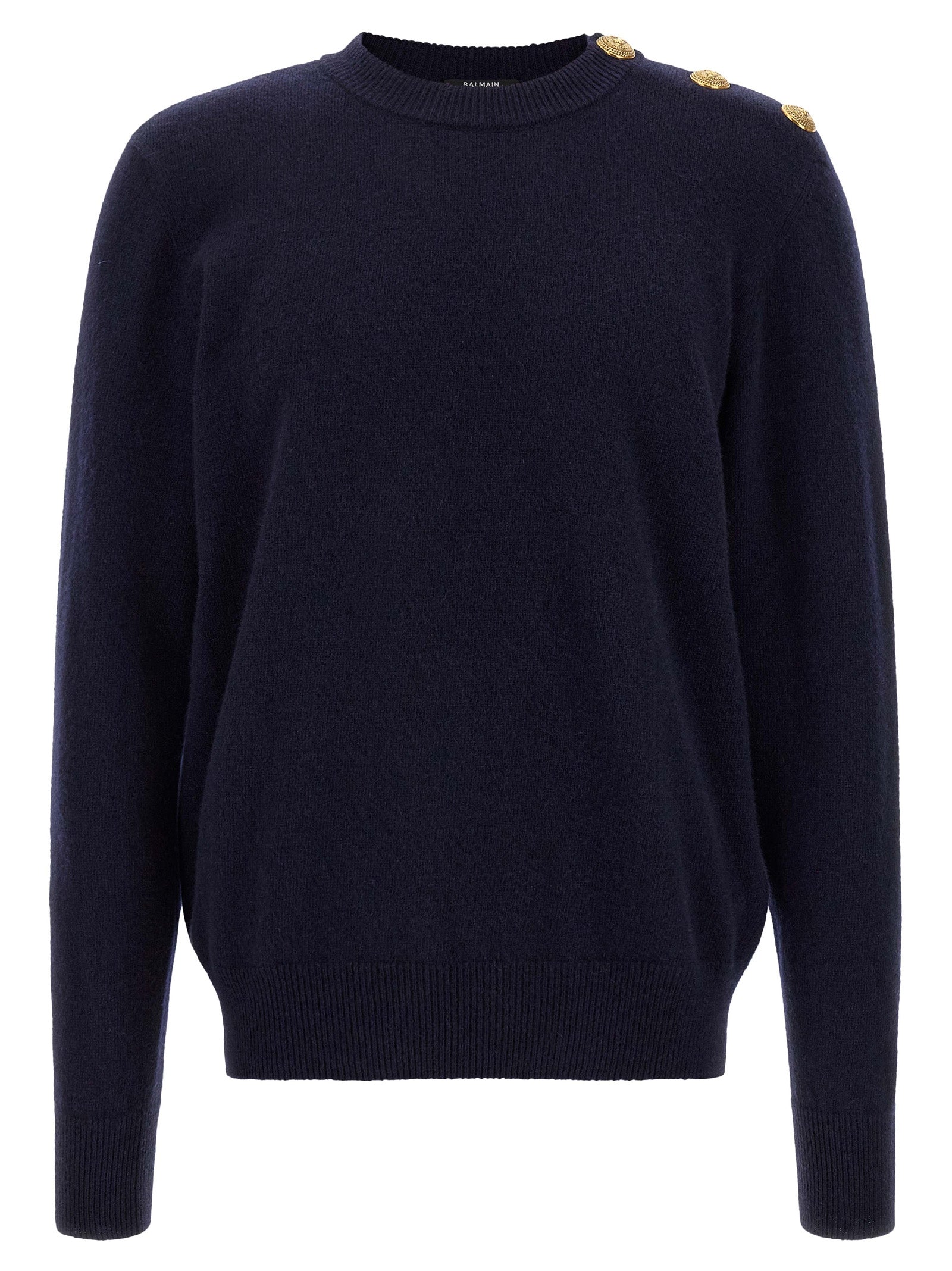Balmain Blue Cashmere Men's Cardigan