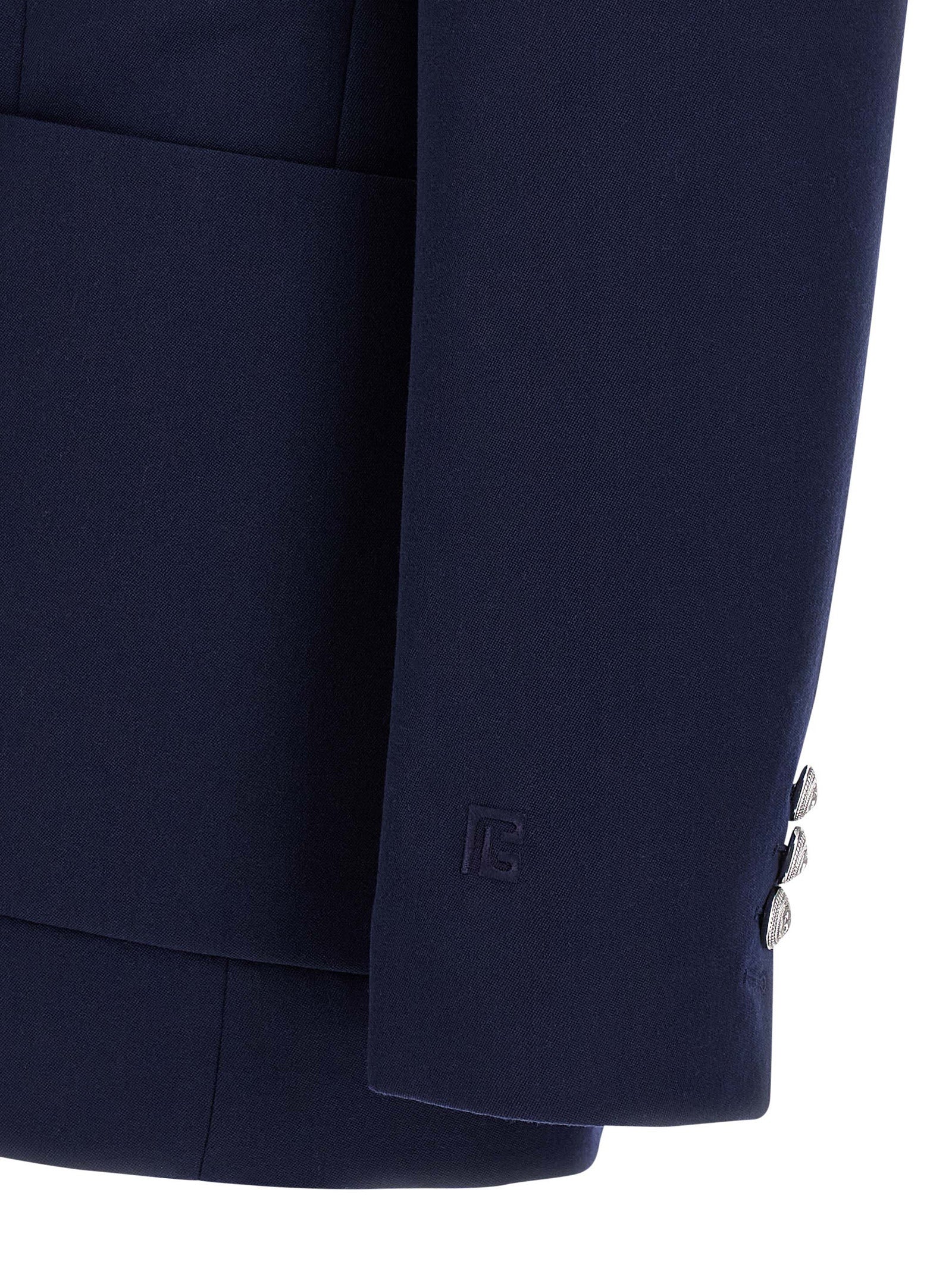 Balmain Blue Virgin Wool Men's Blazer