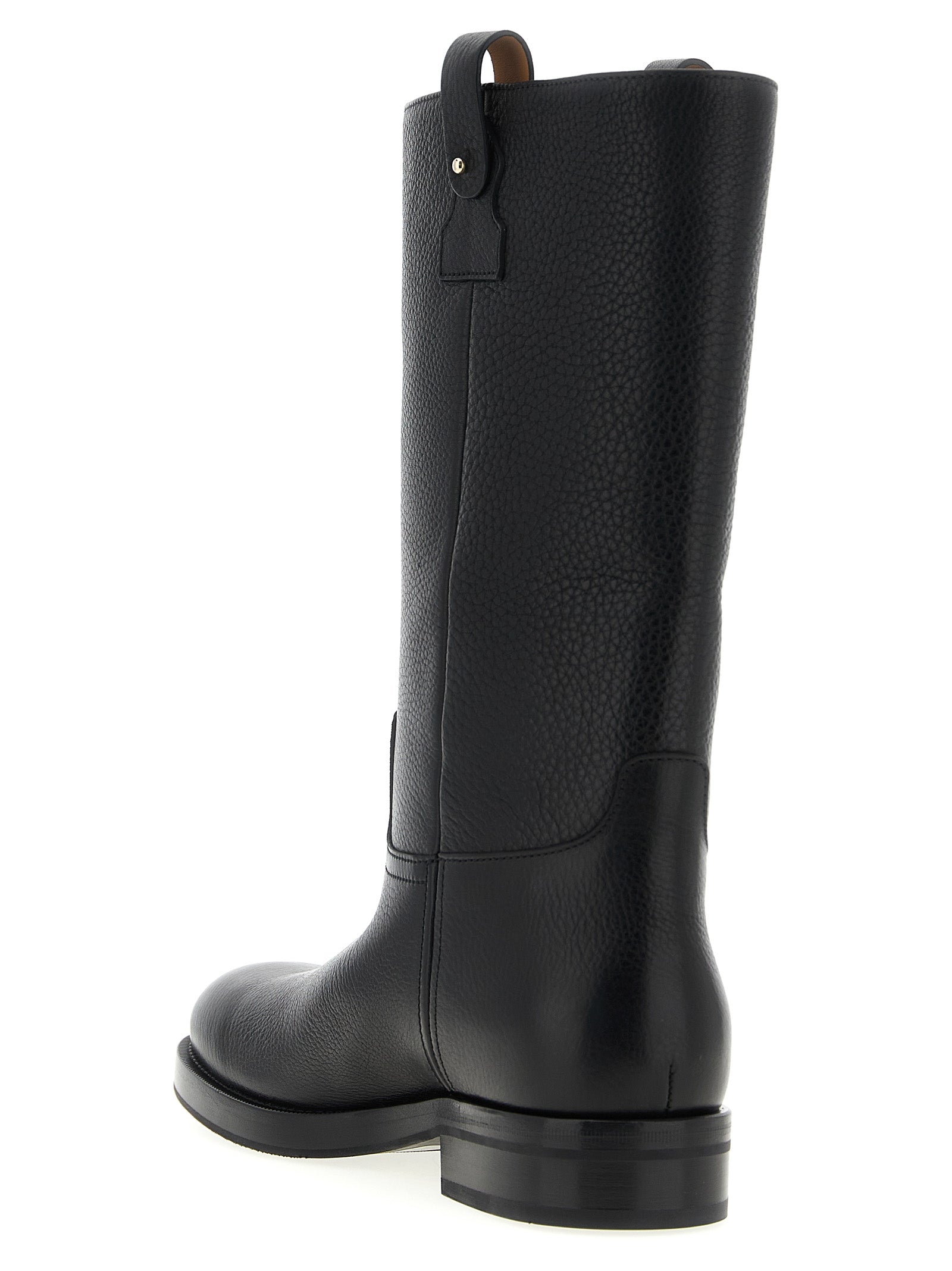 Church's Black Calfskin Over The Women's Knee