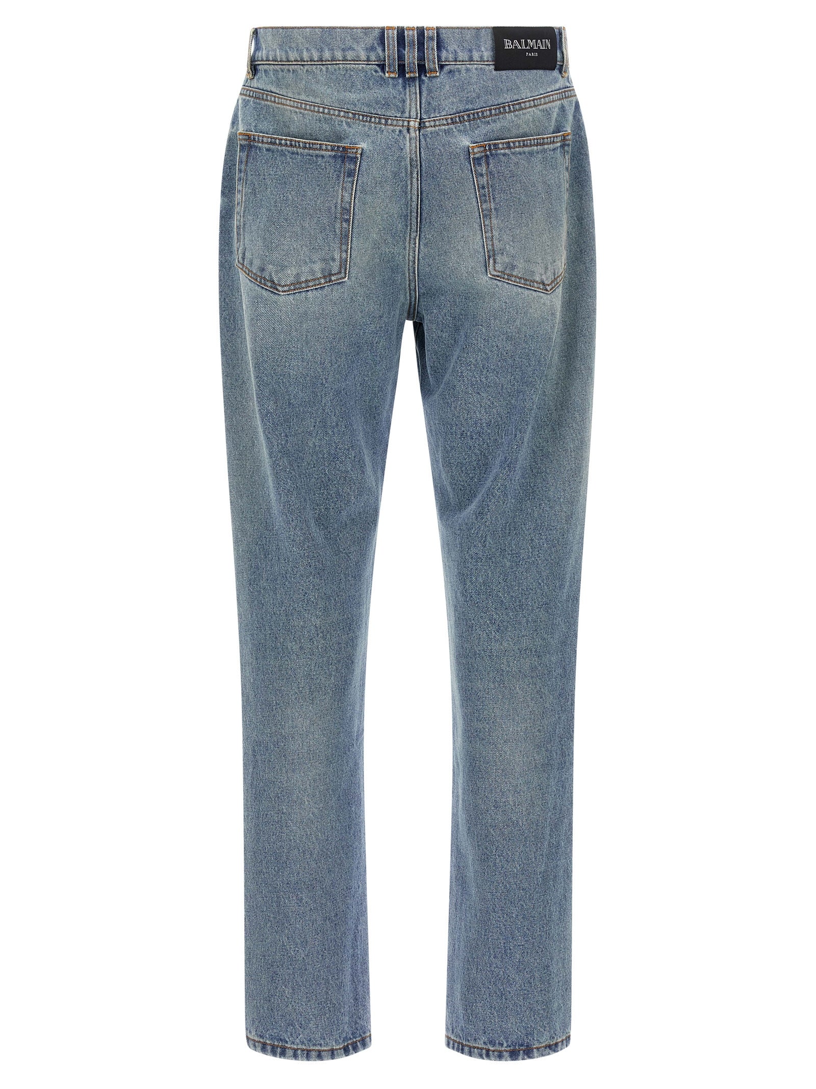 Balmain Blue Cotton Jeans Men's Denim