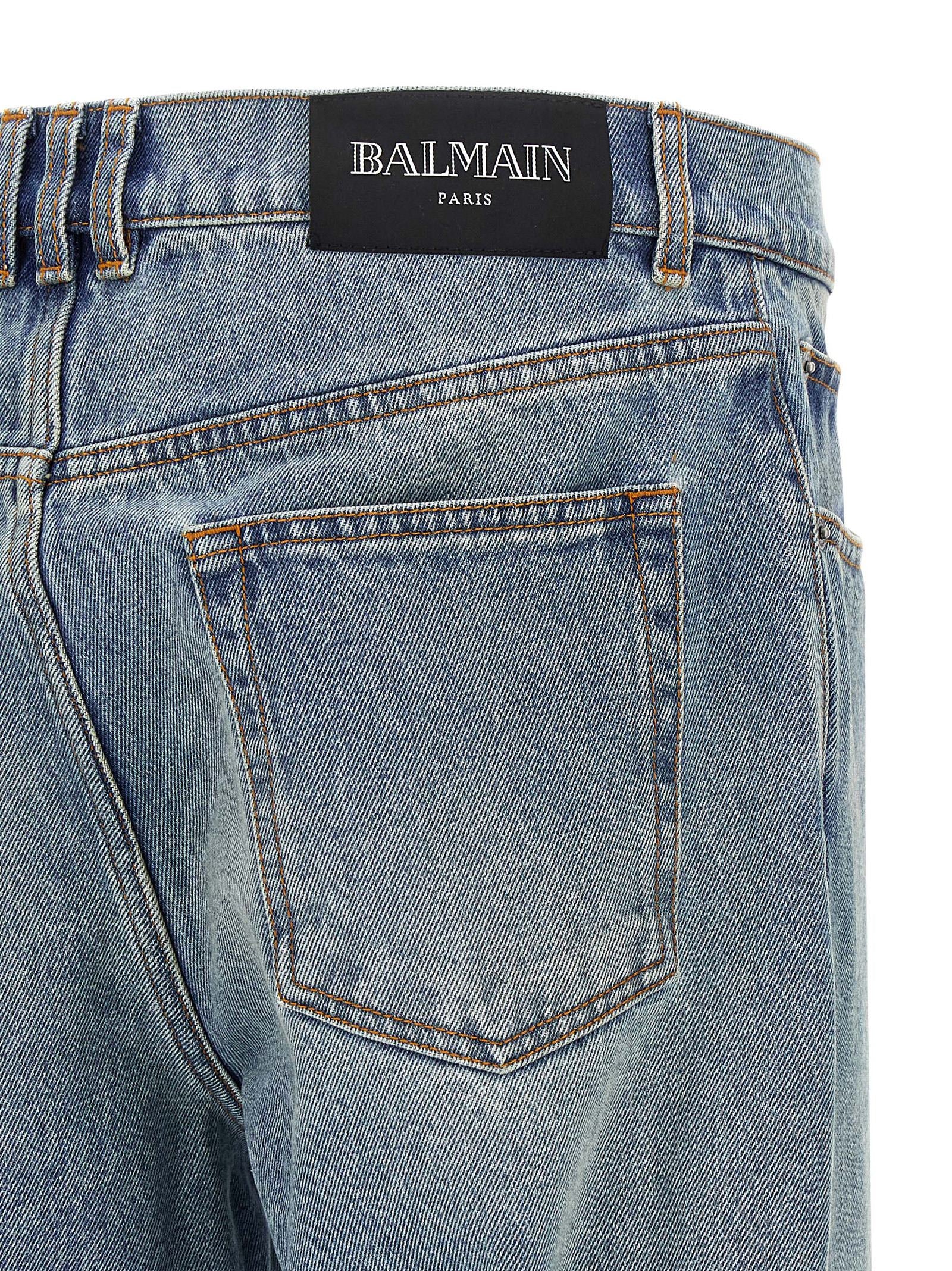 Balmain Blue Cotton Jeans Men's Denim