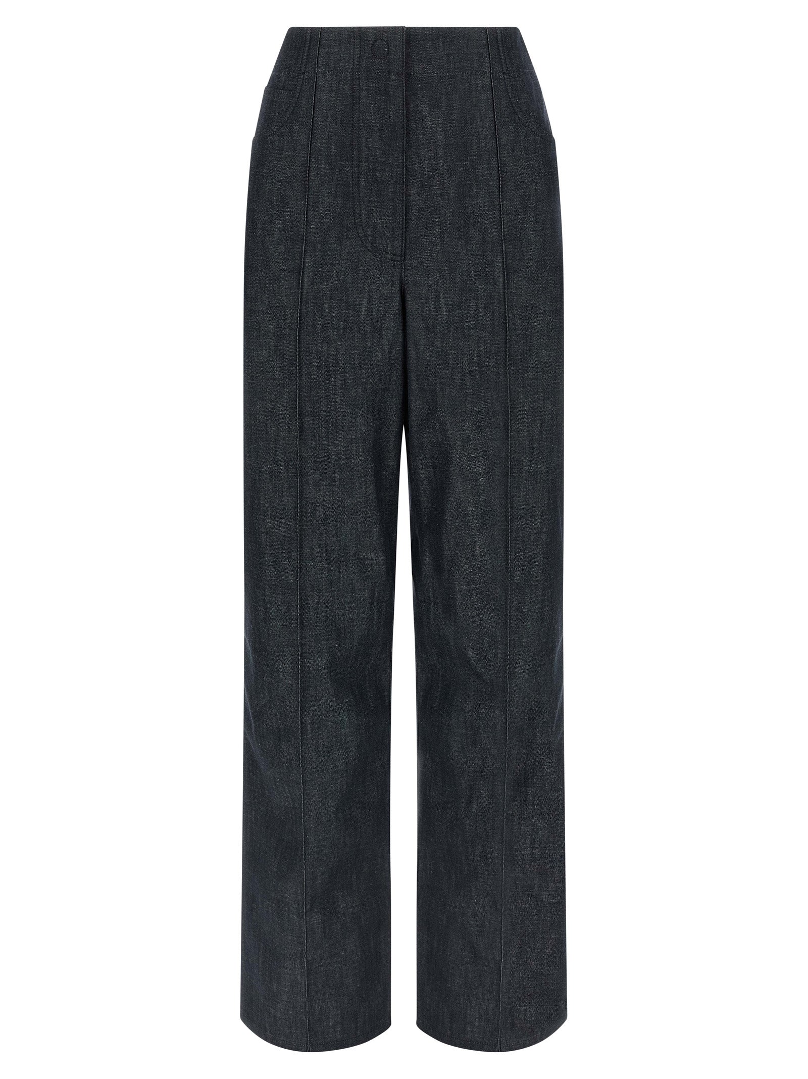 Fendi Blue Cotton High-Waisted Women's Jean