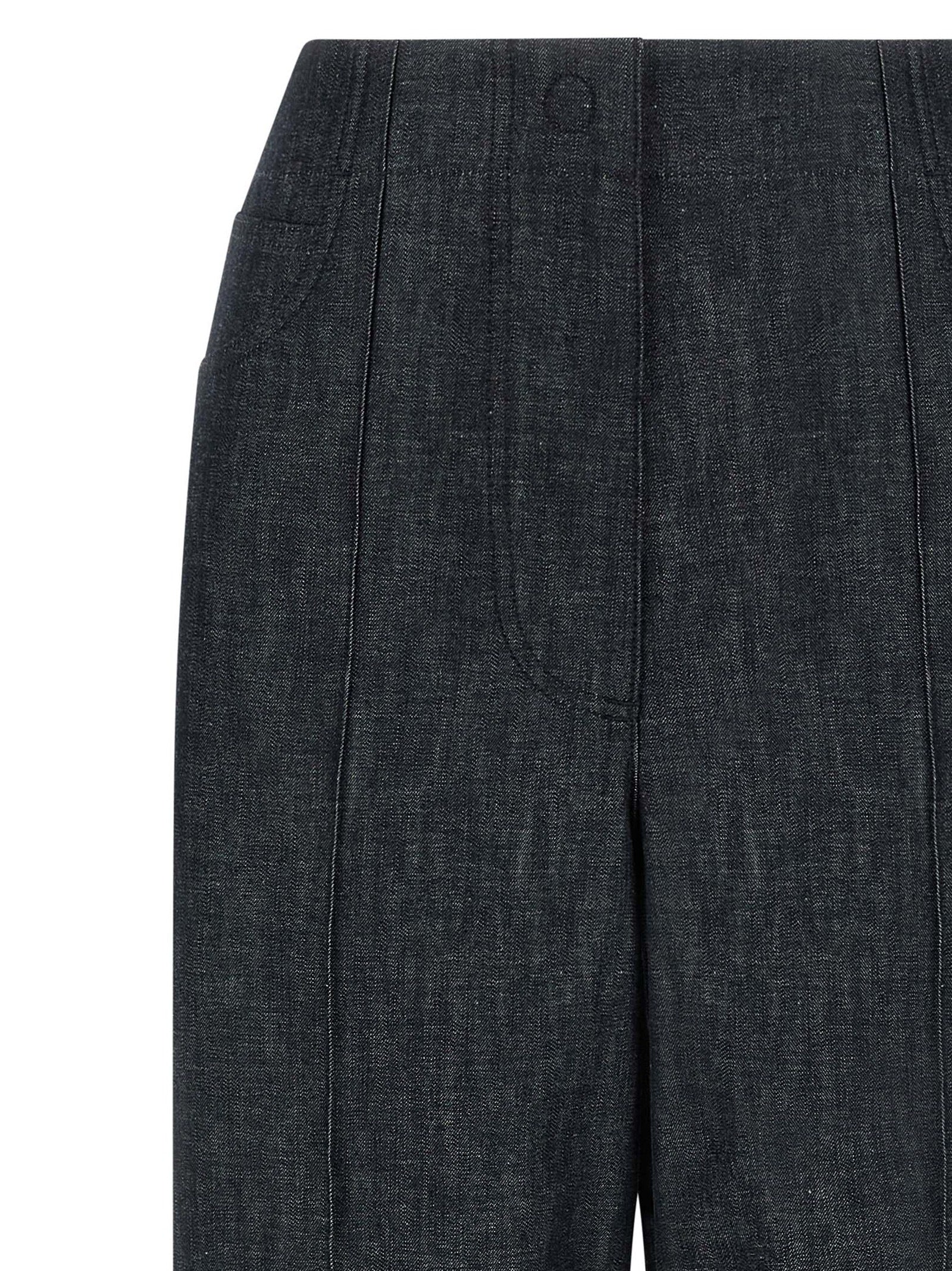 Fendi Blue Cotton High-Waisted Women's Jean