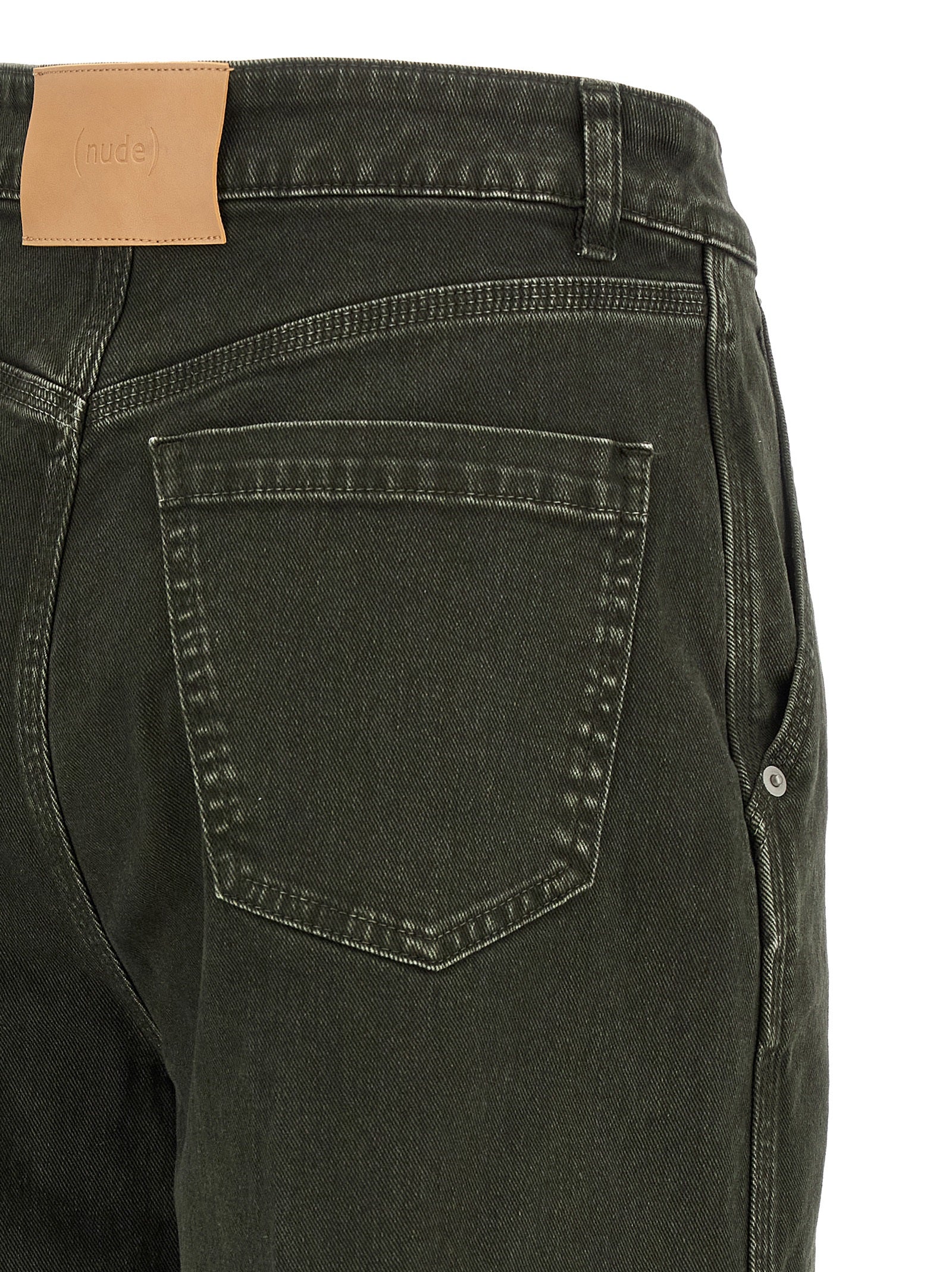 NUDE Black Cotton Jeans Women's Denim