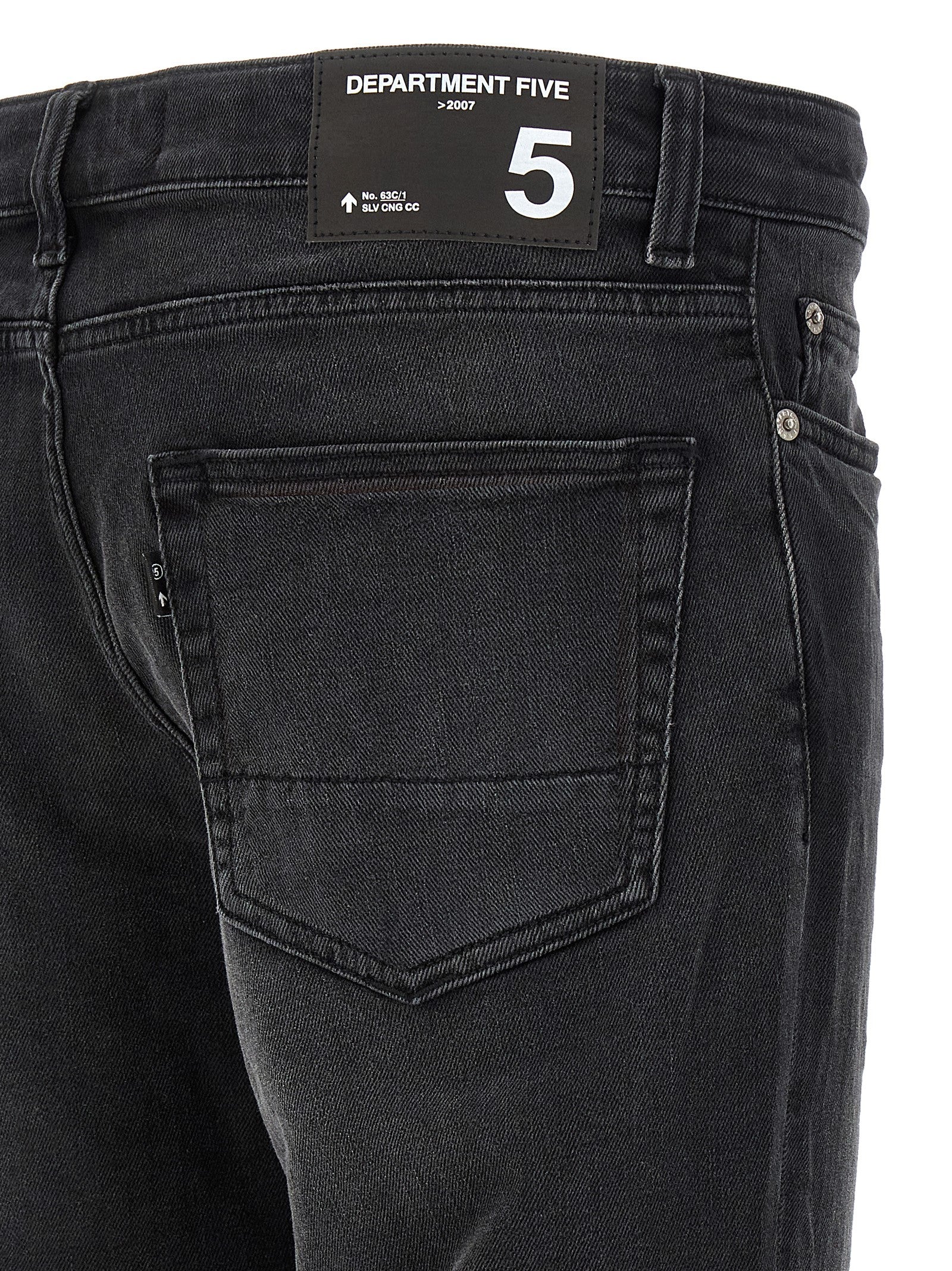 Department 5 Black Cotton Straight-Leg Men's Jeans