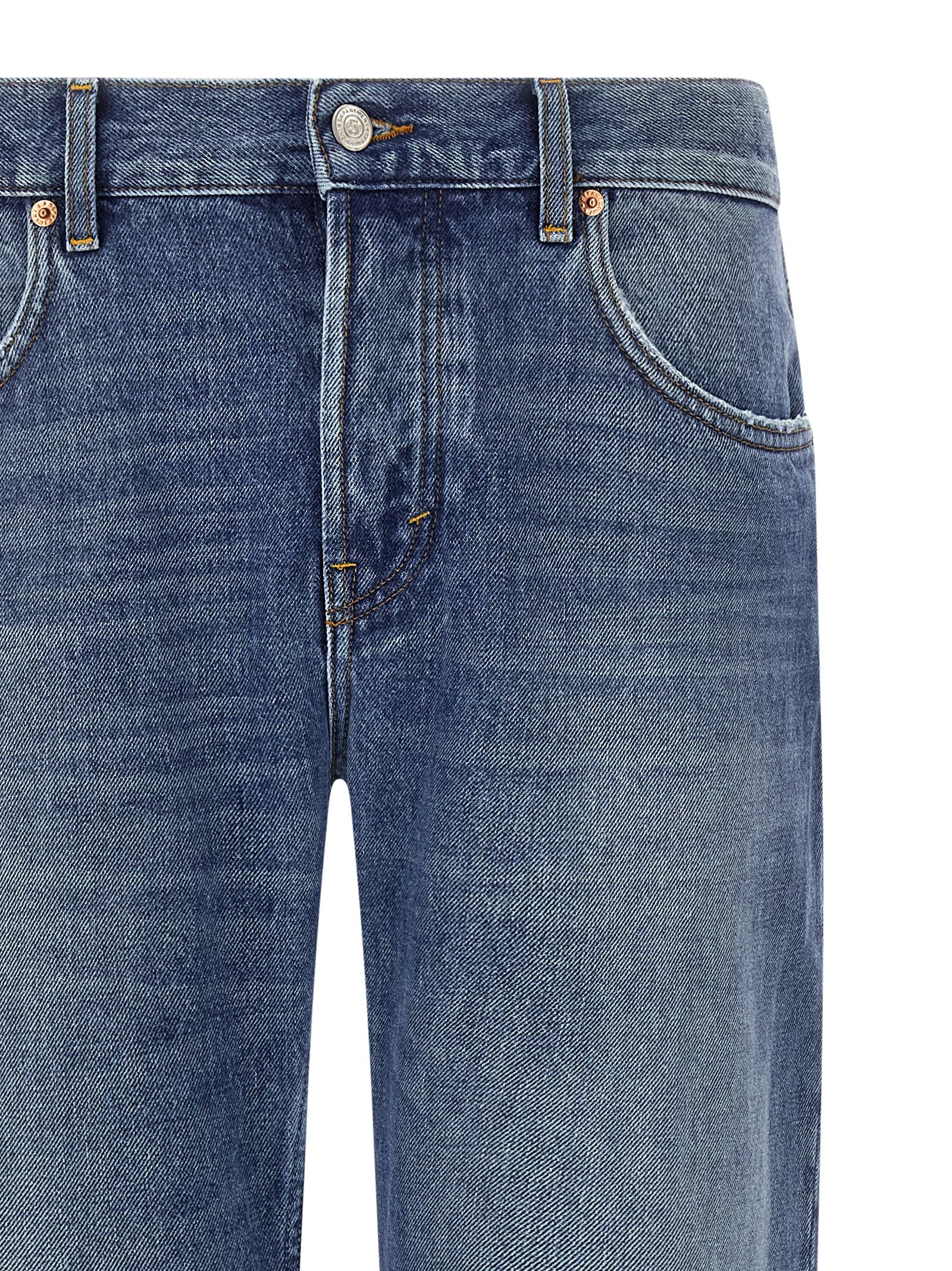 Department 5 Blue Cotton Straight-Leg Men's Jeans