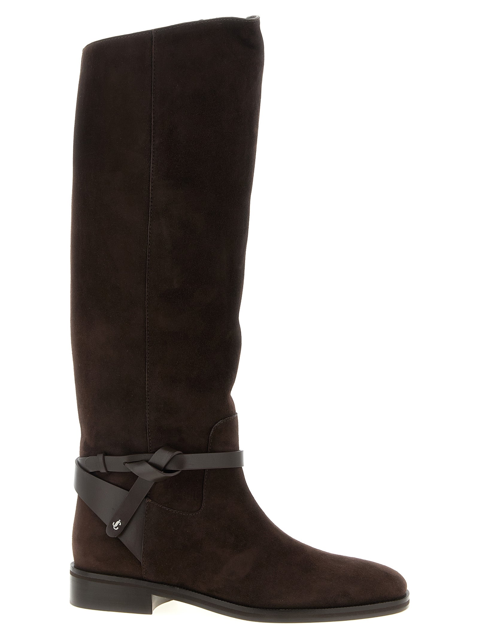 Jimmy Choo Brown Leather Over The Women's Knee