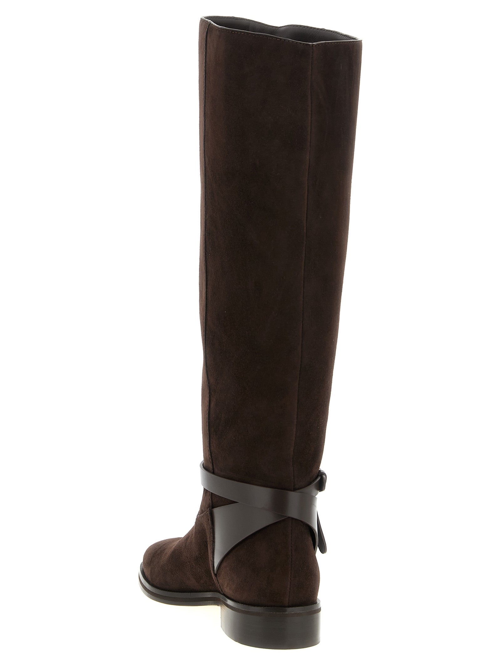 Jimmy Choo Brown Leather Over The Women's Knee
