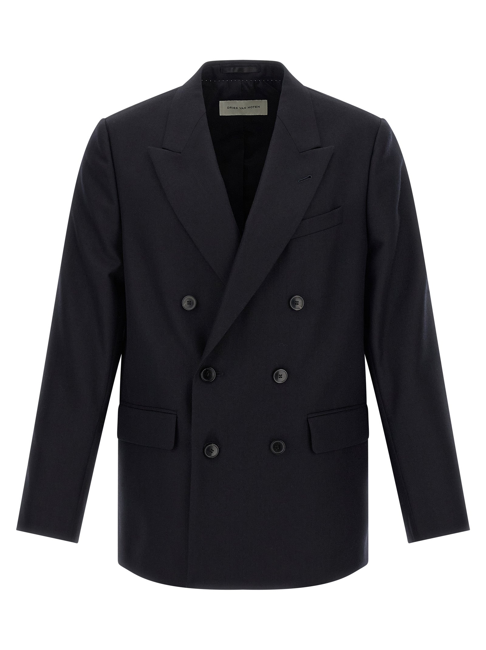 Dries Van Noten Blue Wool Men's Blazer
