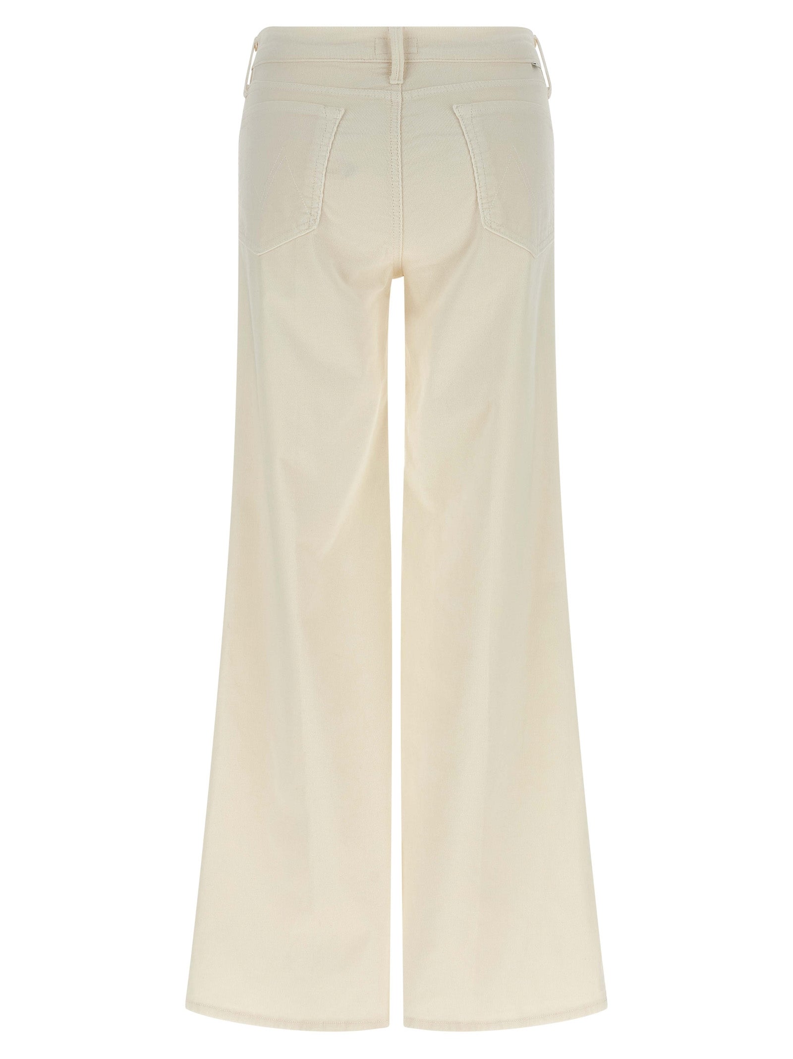 Mother Denim White Cotton Flared Women's Pants