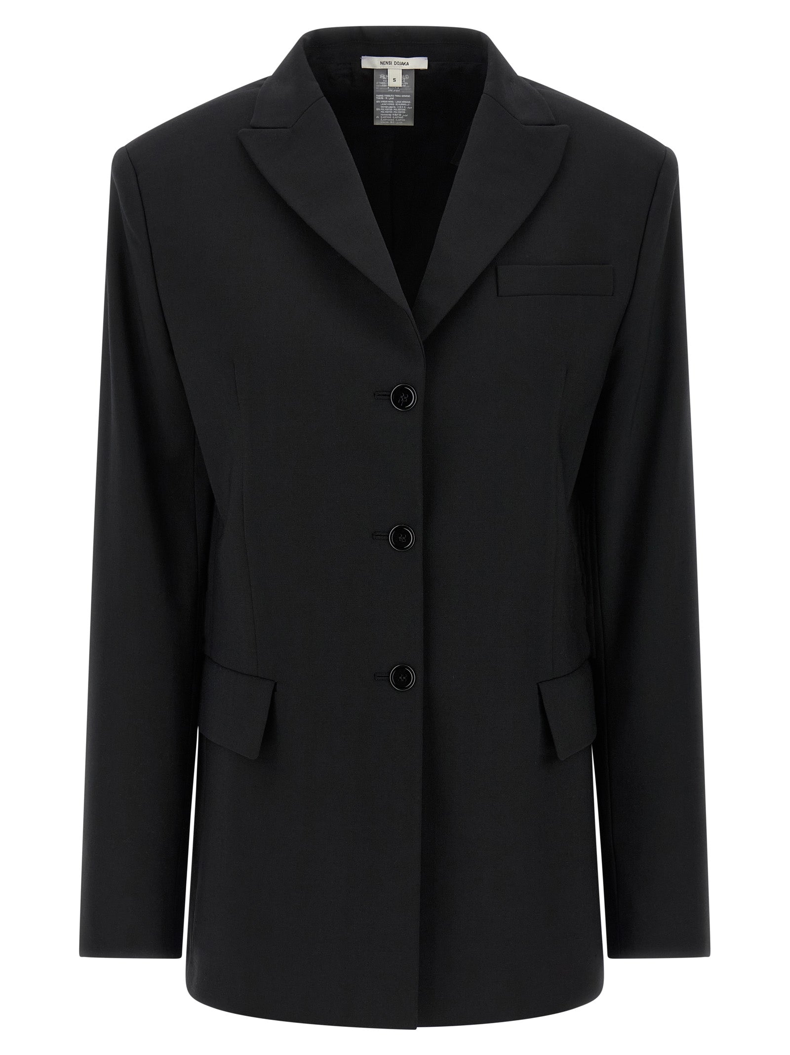 Nensi Dojaka Black Virgin Wool Women's Blazer