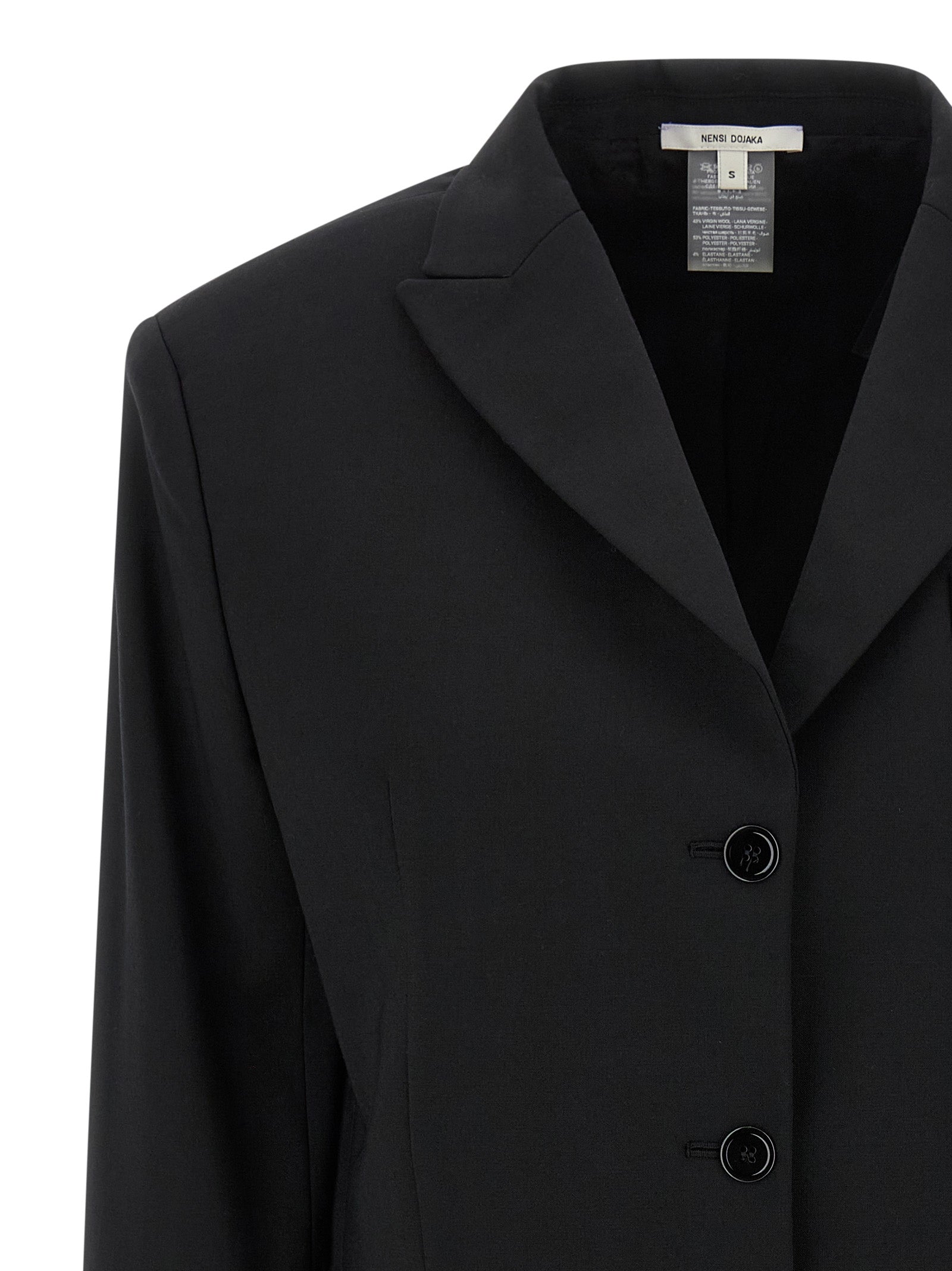 Nensi Dojaka Black Virgin Wool Women's Blazer