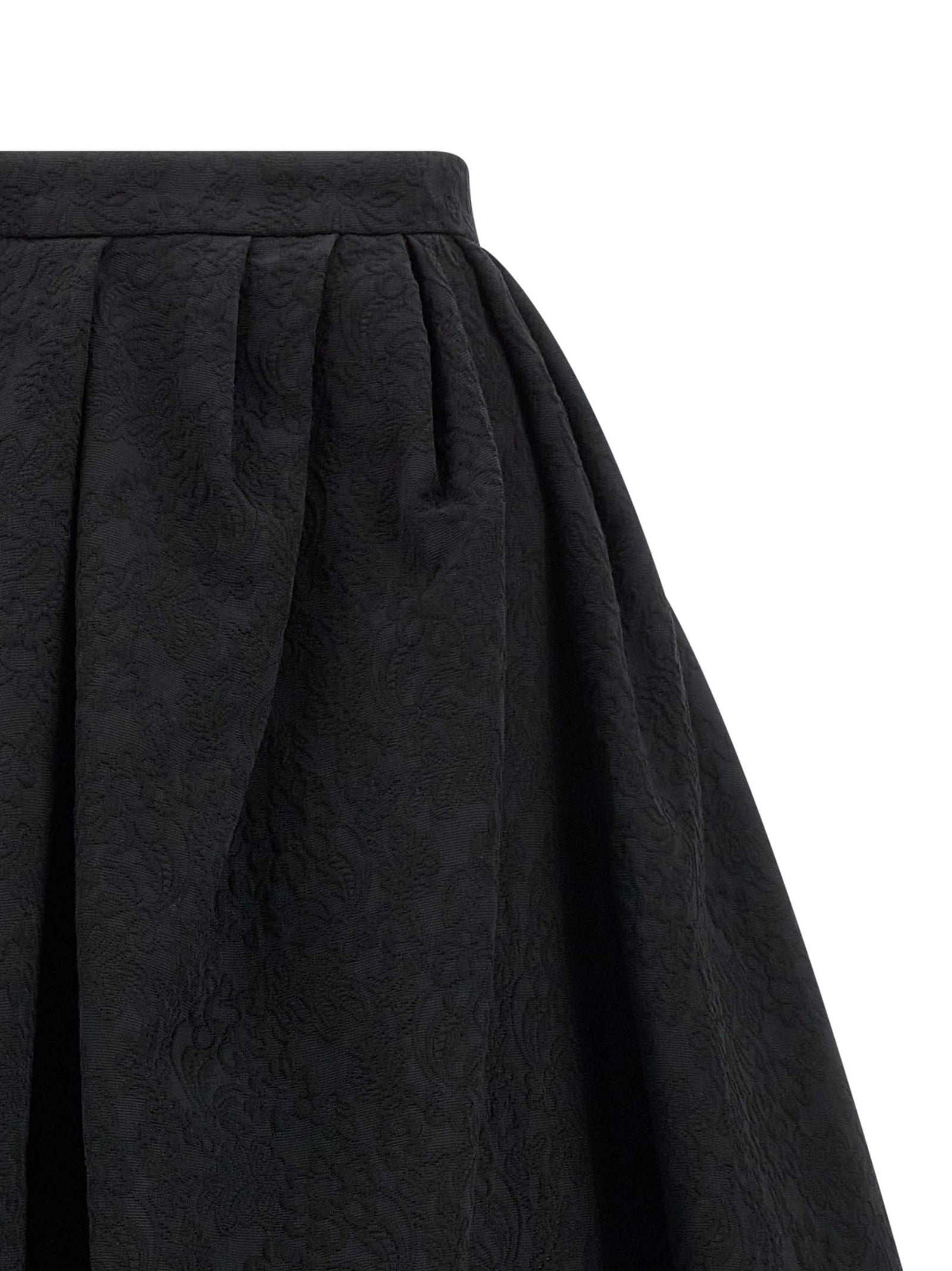 Carolina Herrera Black Cotton Midi Women's Skirt