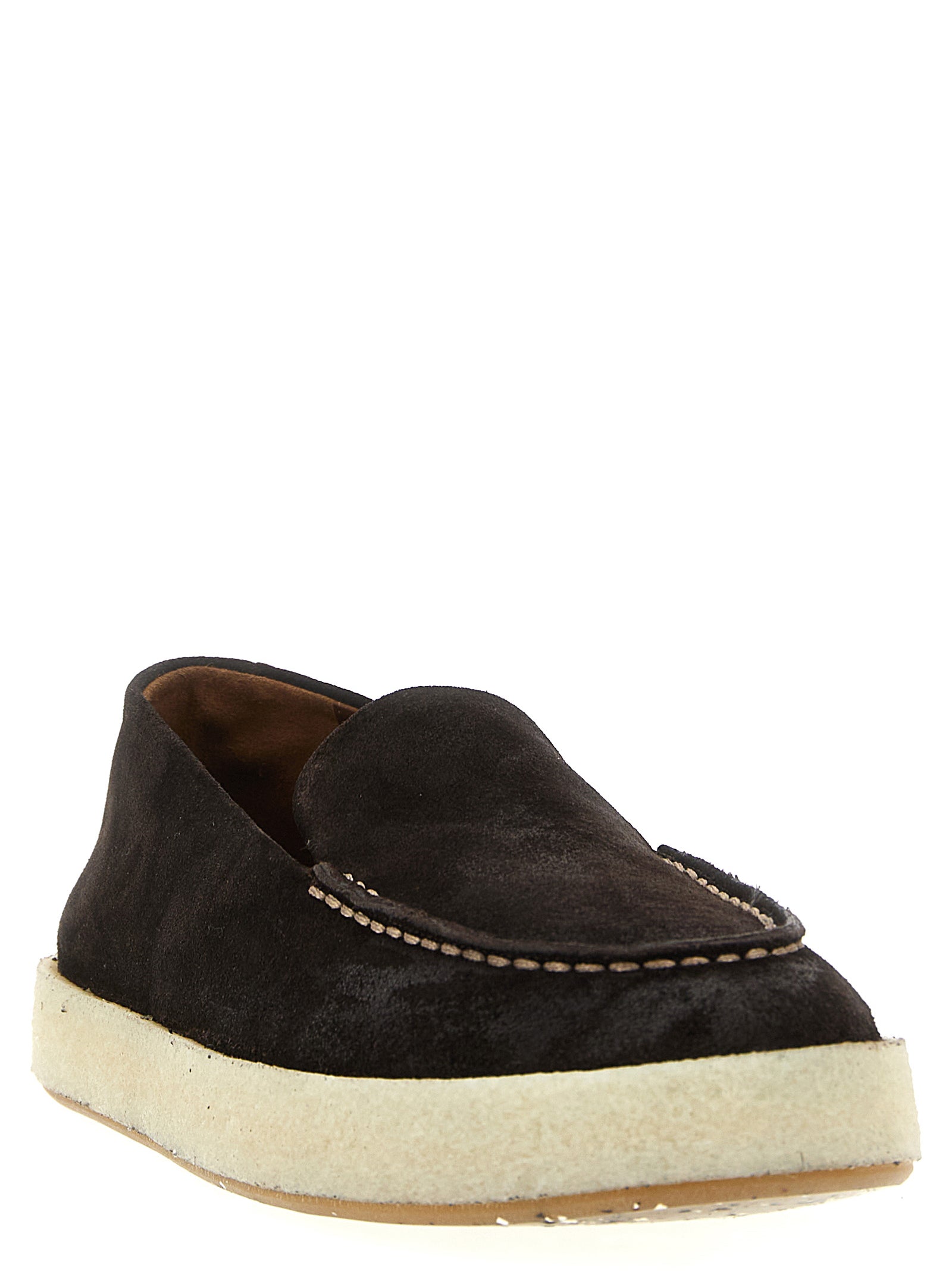 Marsell Brown Leather Slip-On Men's Loafers