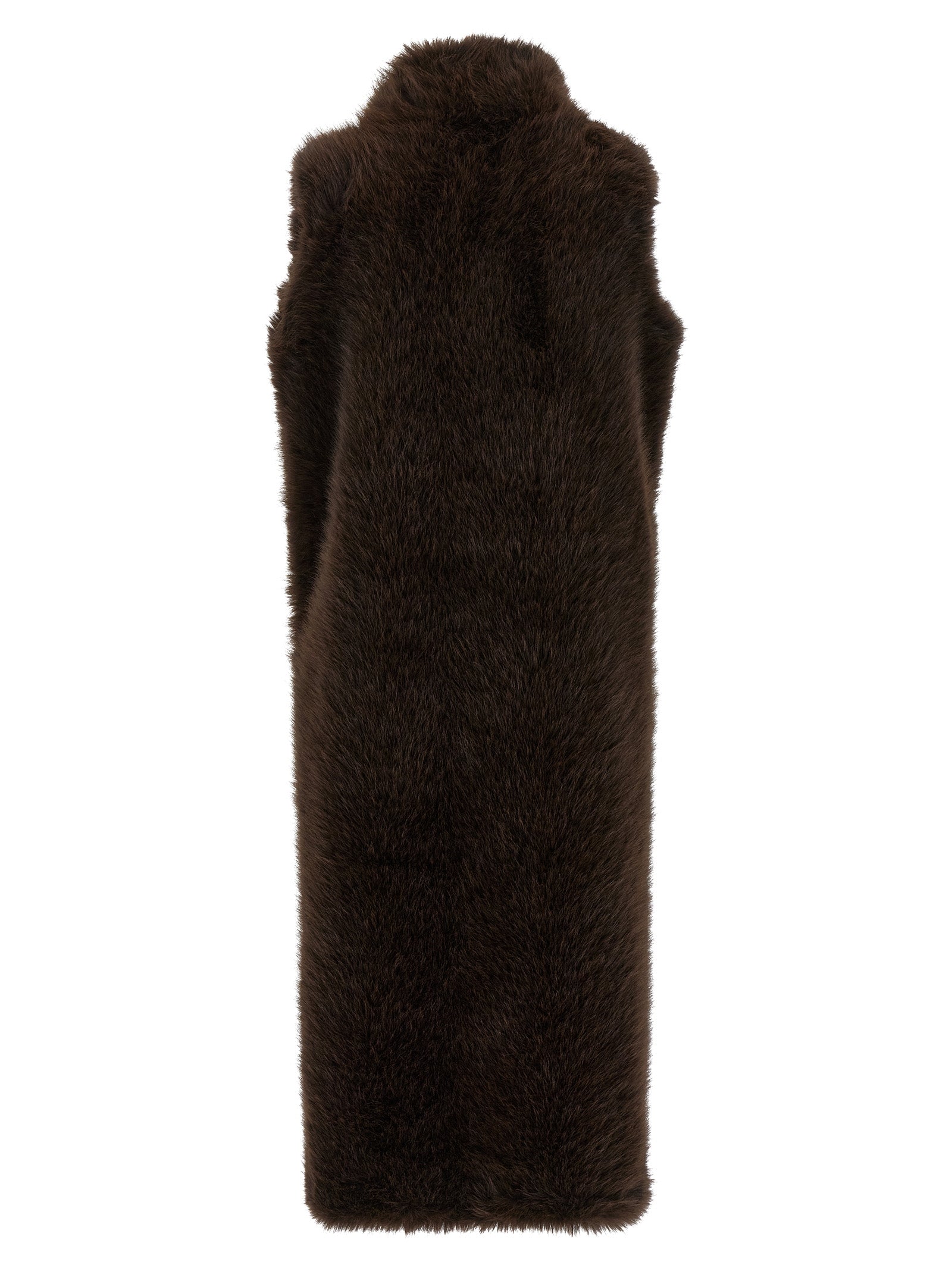 B&B COUTURE Brown Polyester Women's Coat