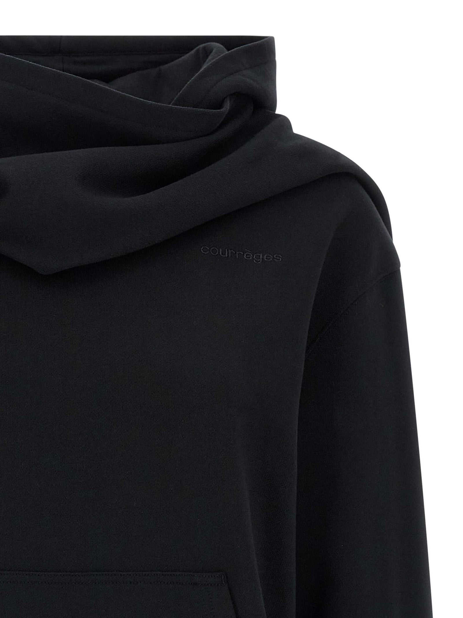 Courrèges Black Cotton Women's Sweatshirt