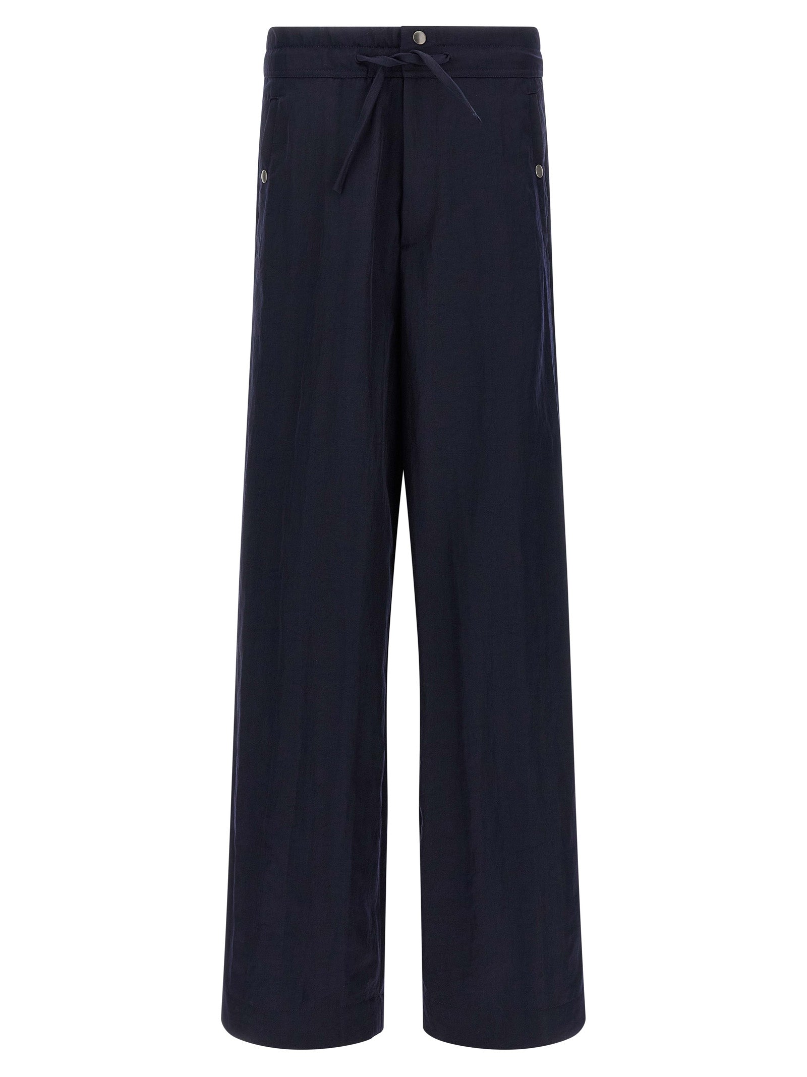 Dries Van Noten Blue Nylon Casual Men's Pants