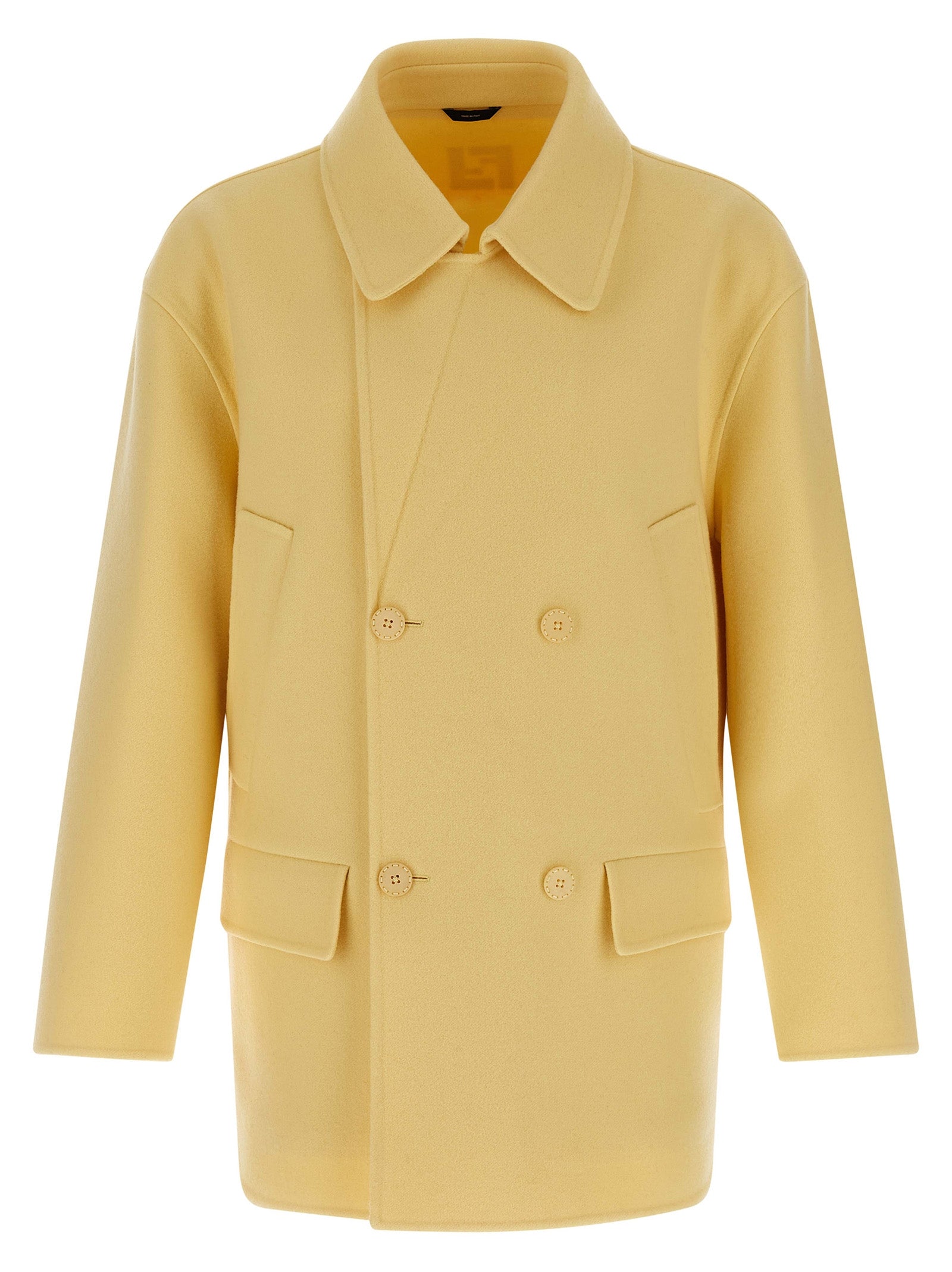 Fendi Bicolor Virgin Wool Men's Coat
