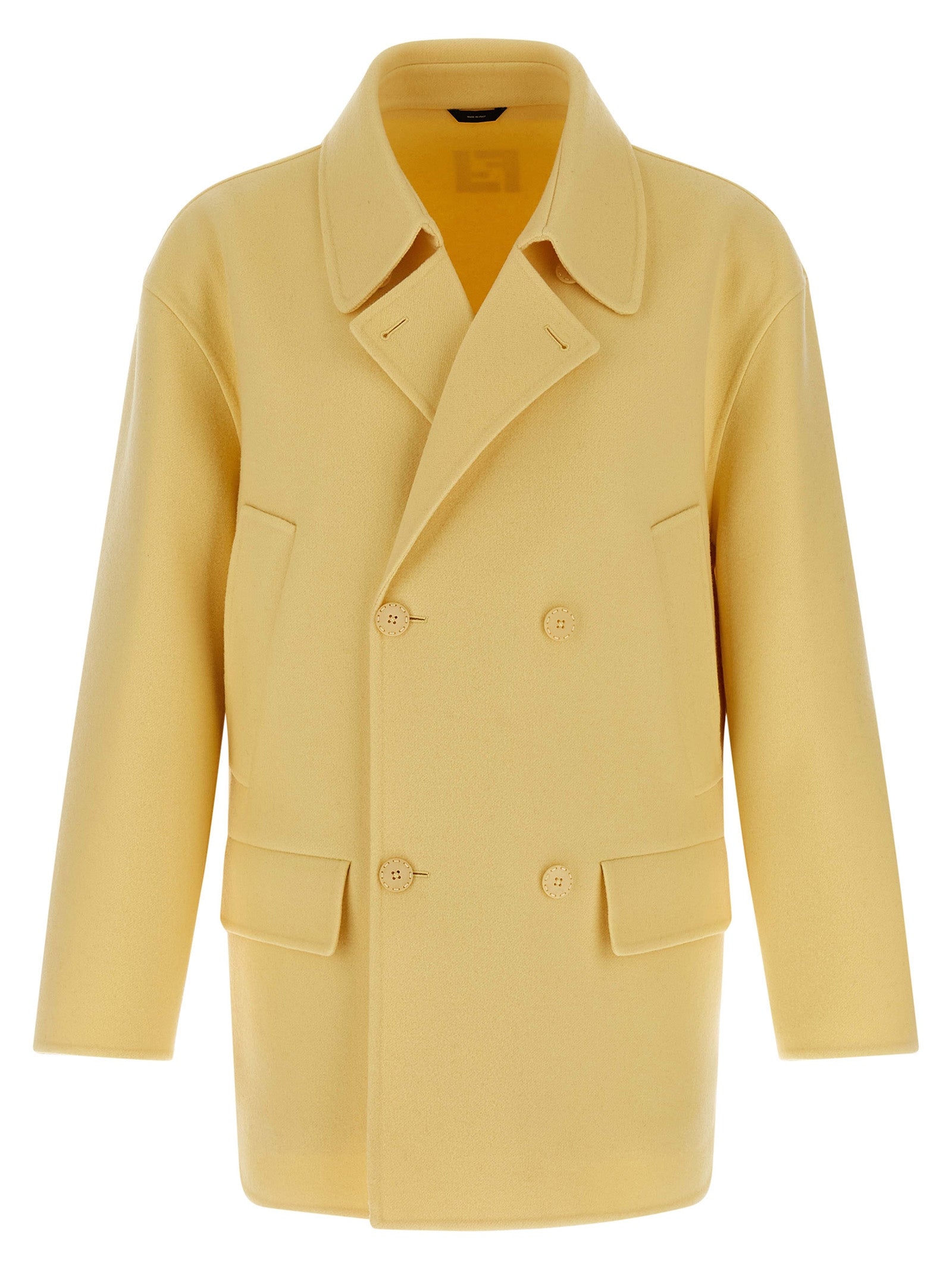 Fendi Bicolor Virgin Wool Men's Coat