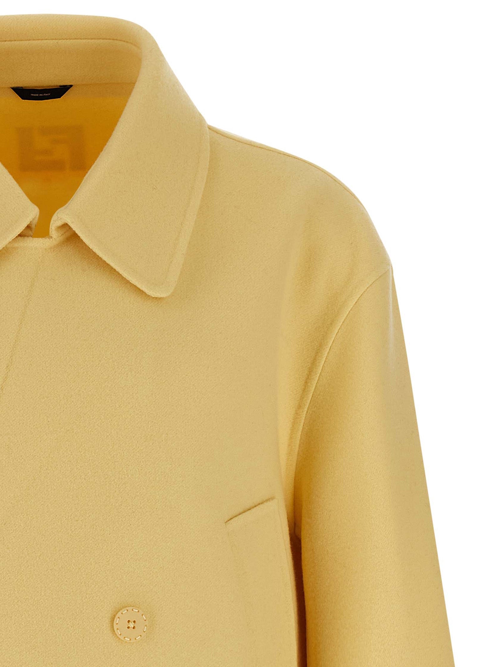 Fendi Bicolor Virgin Wool Men's Coat