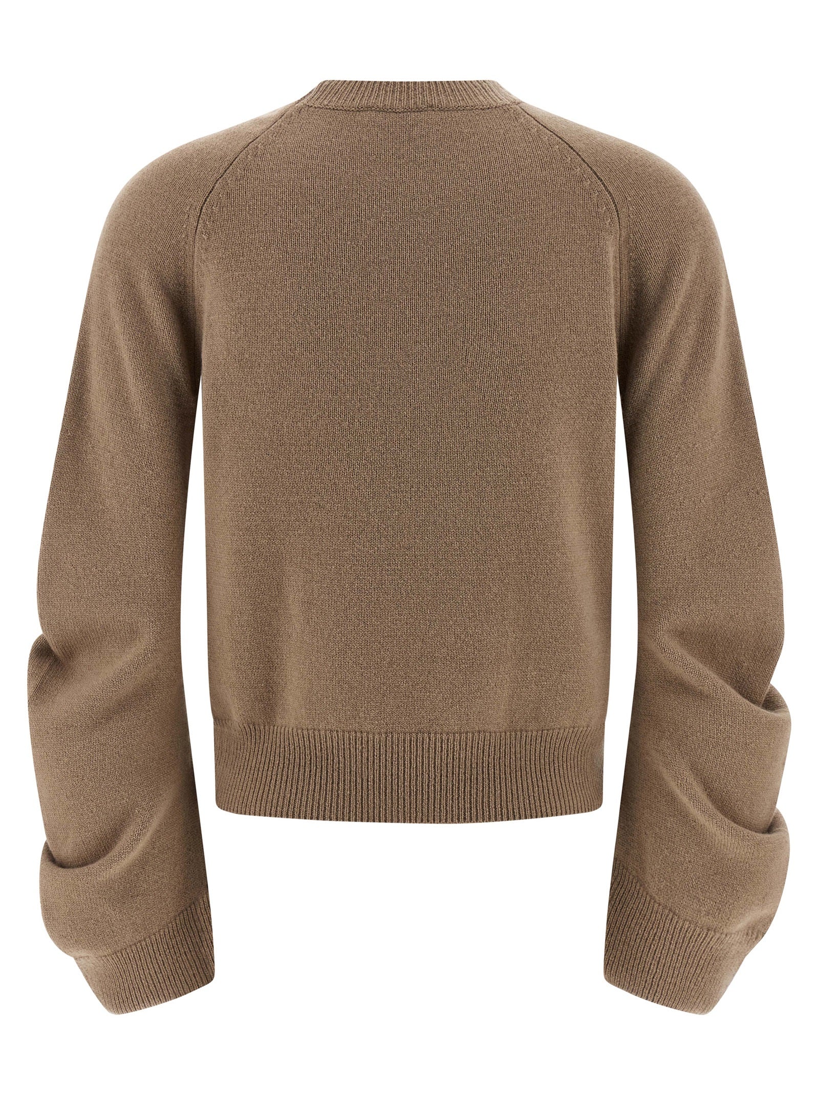 NUDE Beige Virgin Wool Women's Cardigan