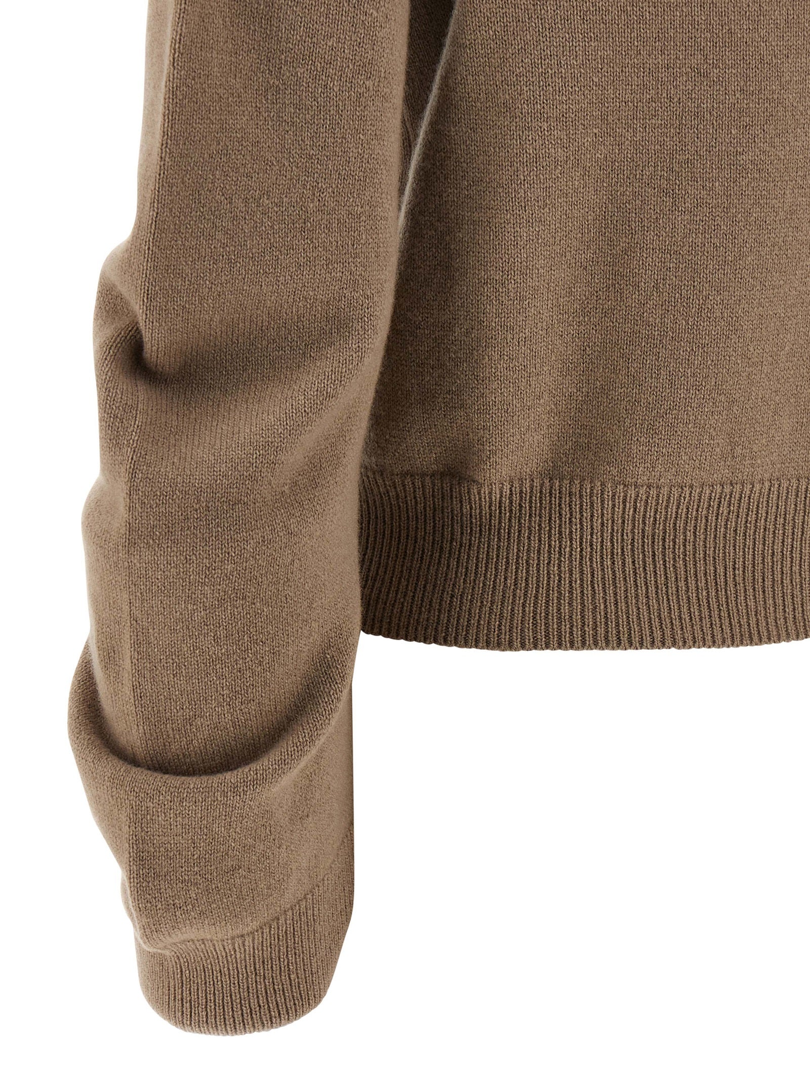 NUDE Beige Virgin Wool Women's Cardigan