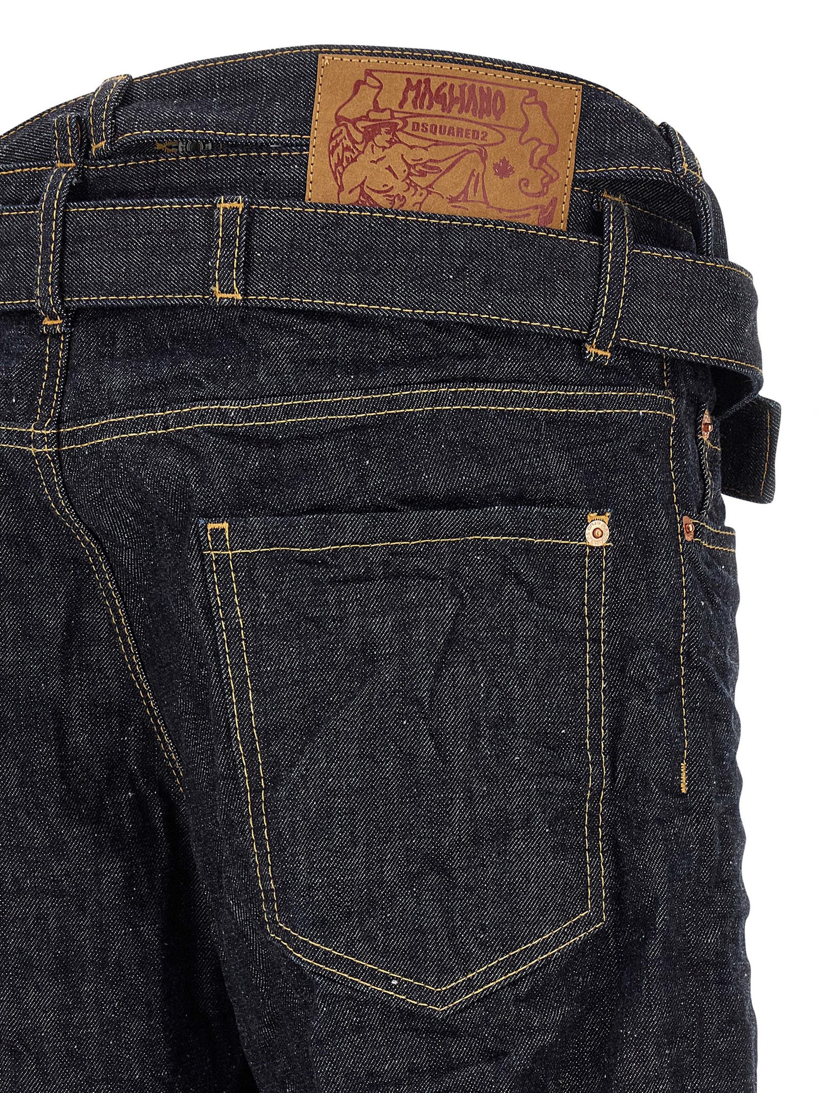 Dsquared² Blue Cotton Straight-Leg Men's Jeans