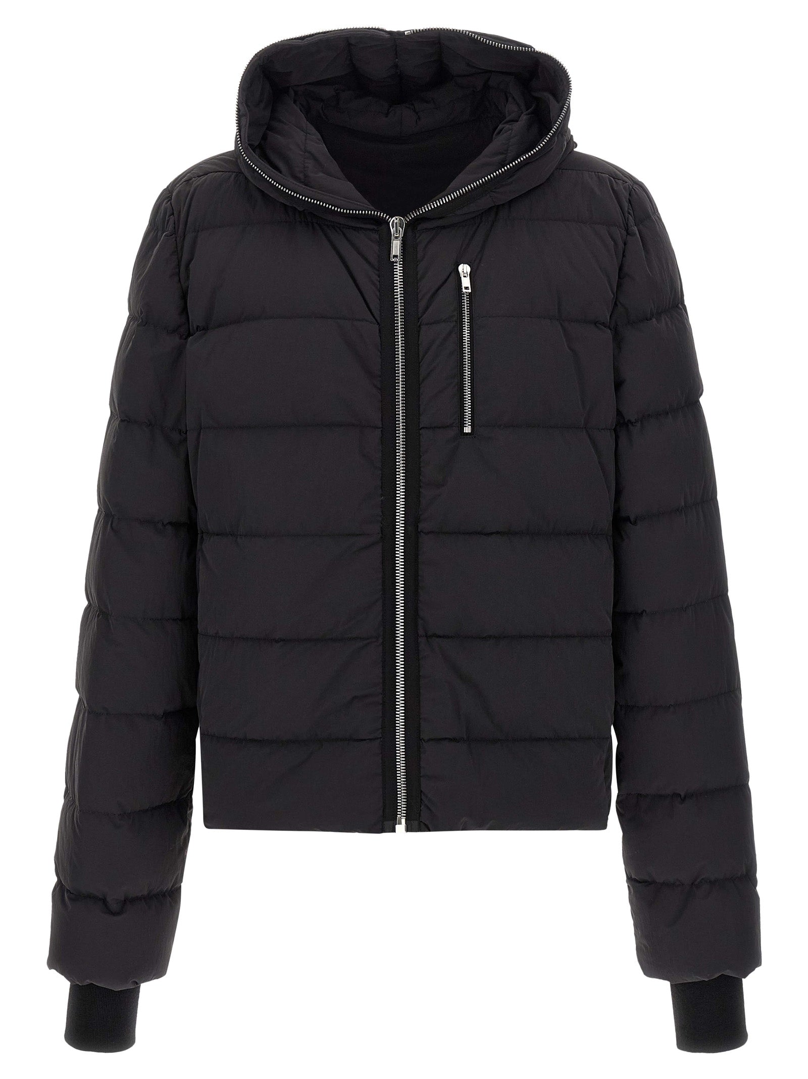 Rick Owens Black Nylon Full-Length Men's Jacket