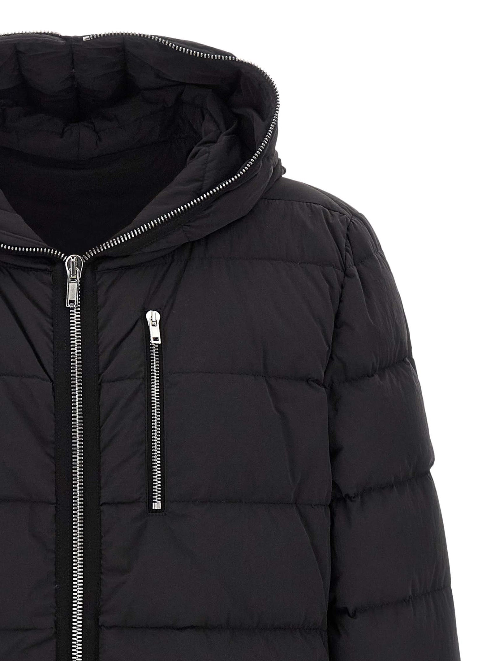 Rick Owens Black Nylon Full-Length Men's Jacket