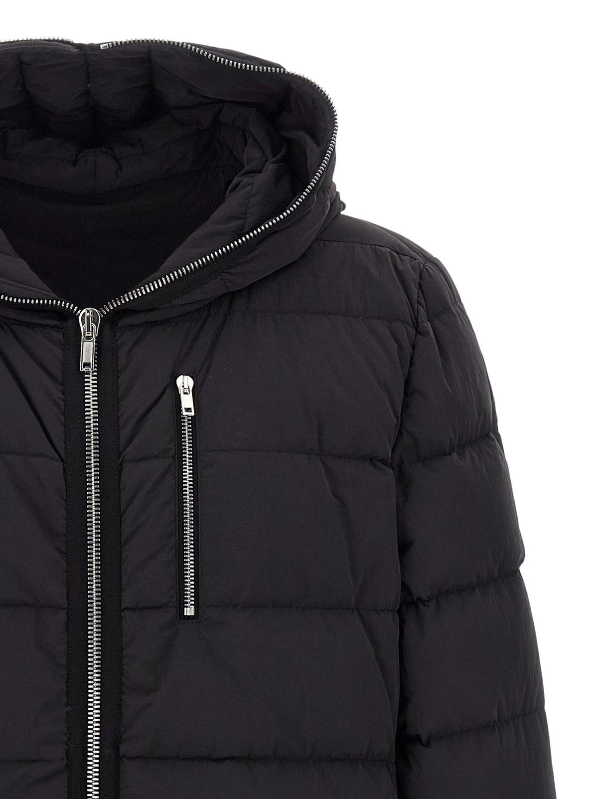 Rick Owens Black Nylon Full-Length Men's Jacket