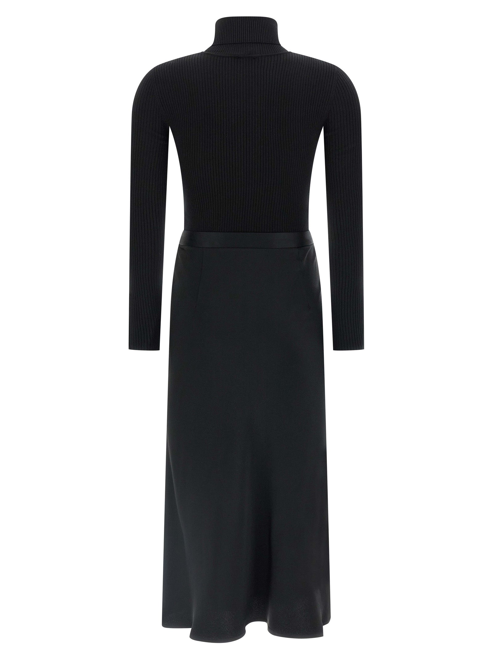 Elisabetta Franchi Black Lycra Midi Women's Dress