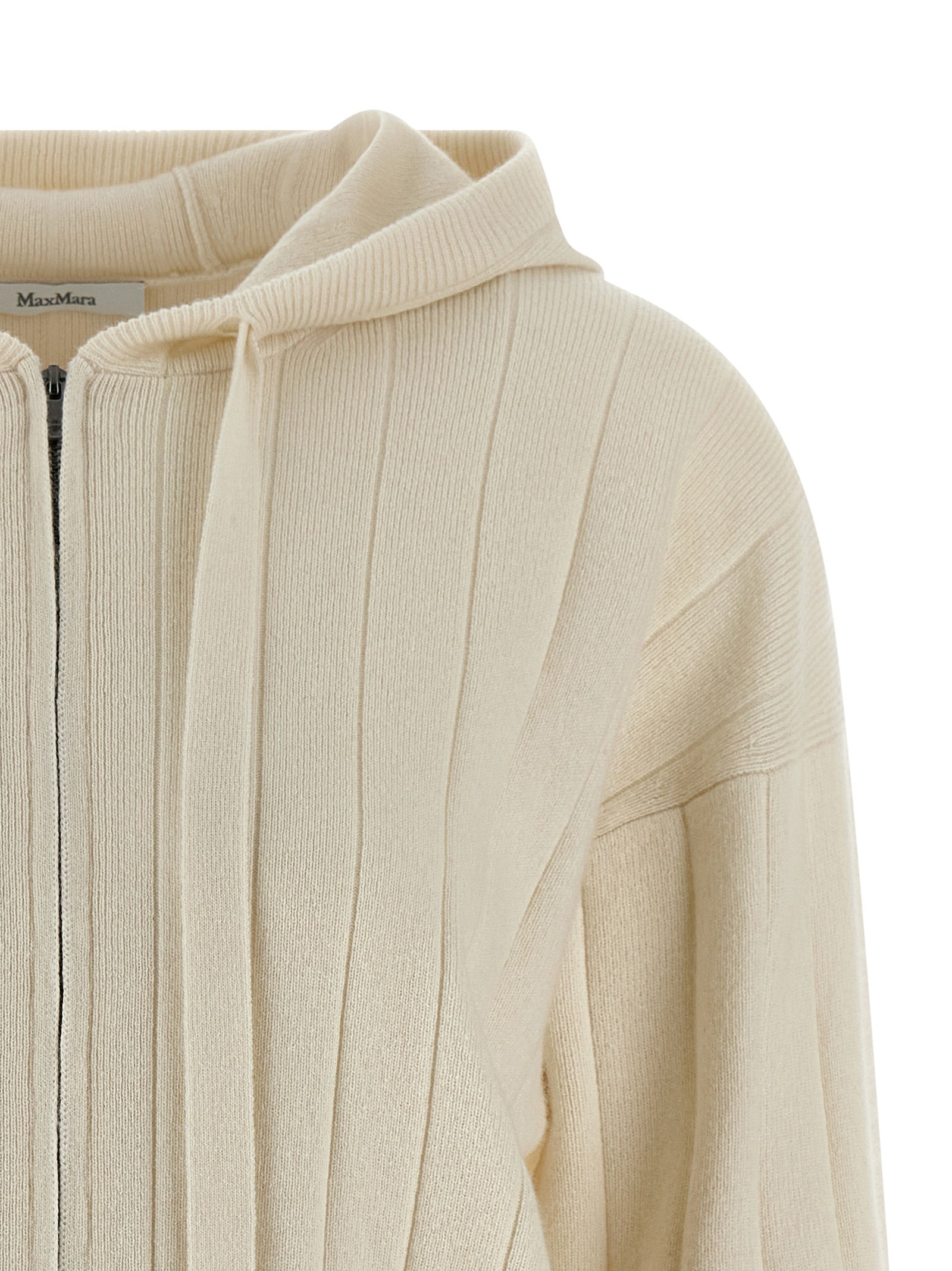Max Mara White Cashmere Women's Cardigan