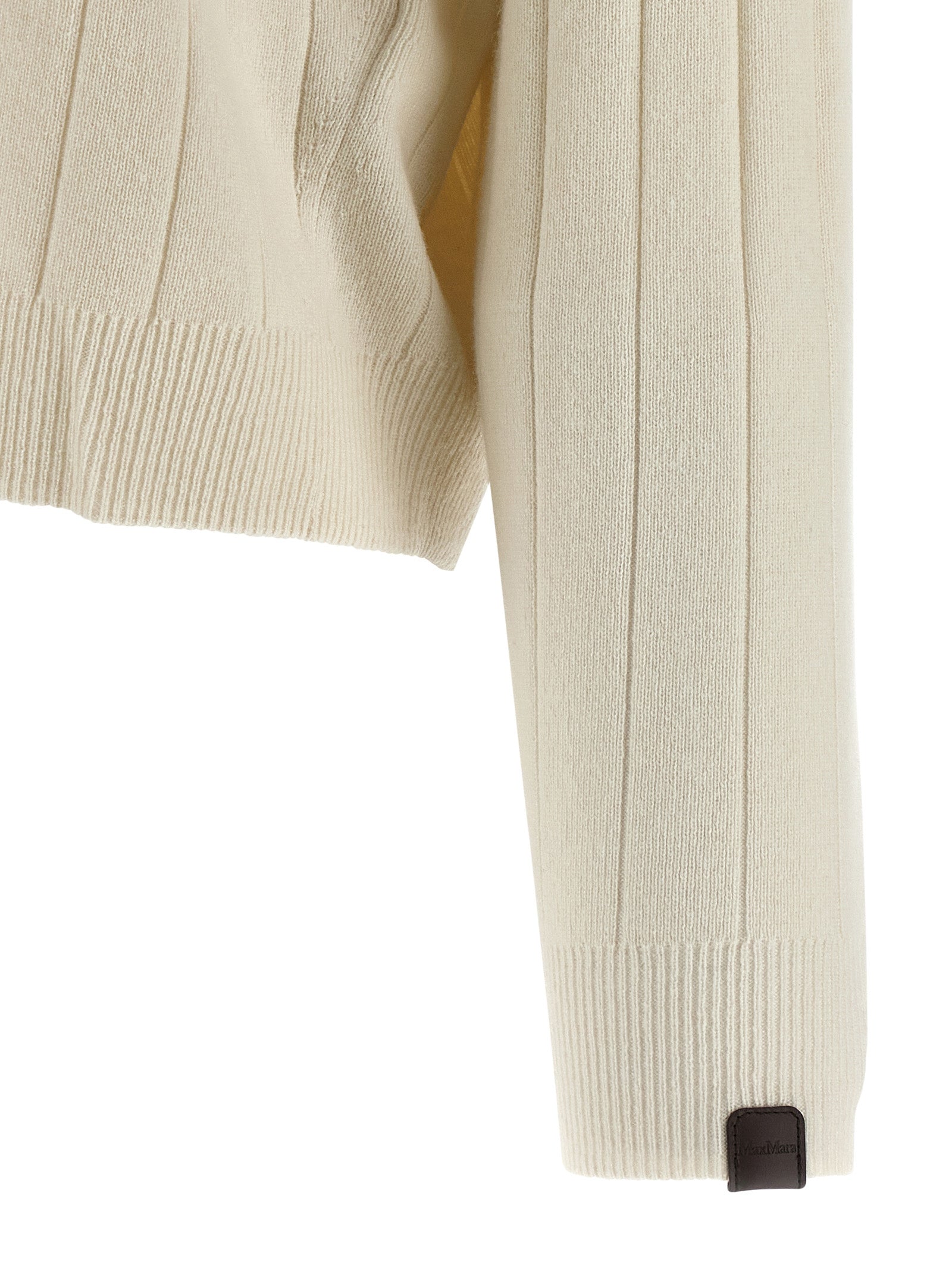 Max Mara White Cashmere Women's Cardigan