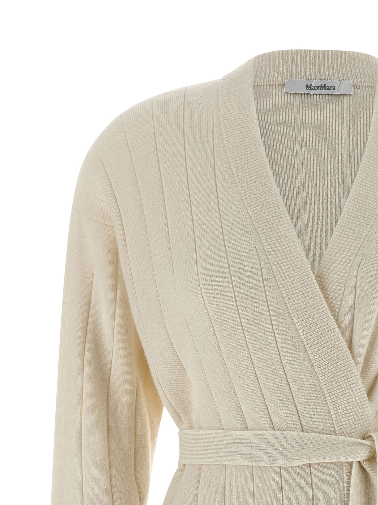 Max Mara White Cashmere Women's Cardigan
