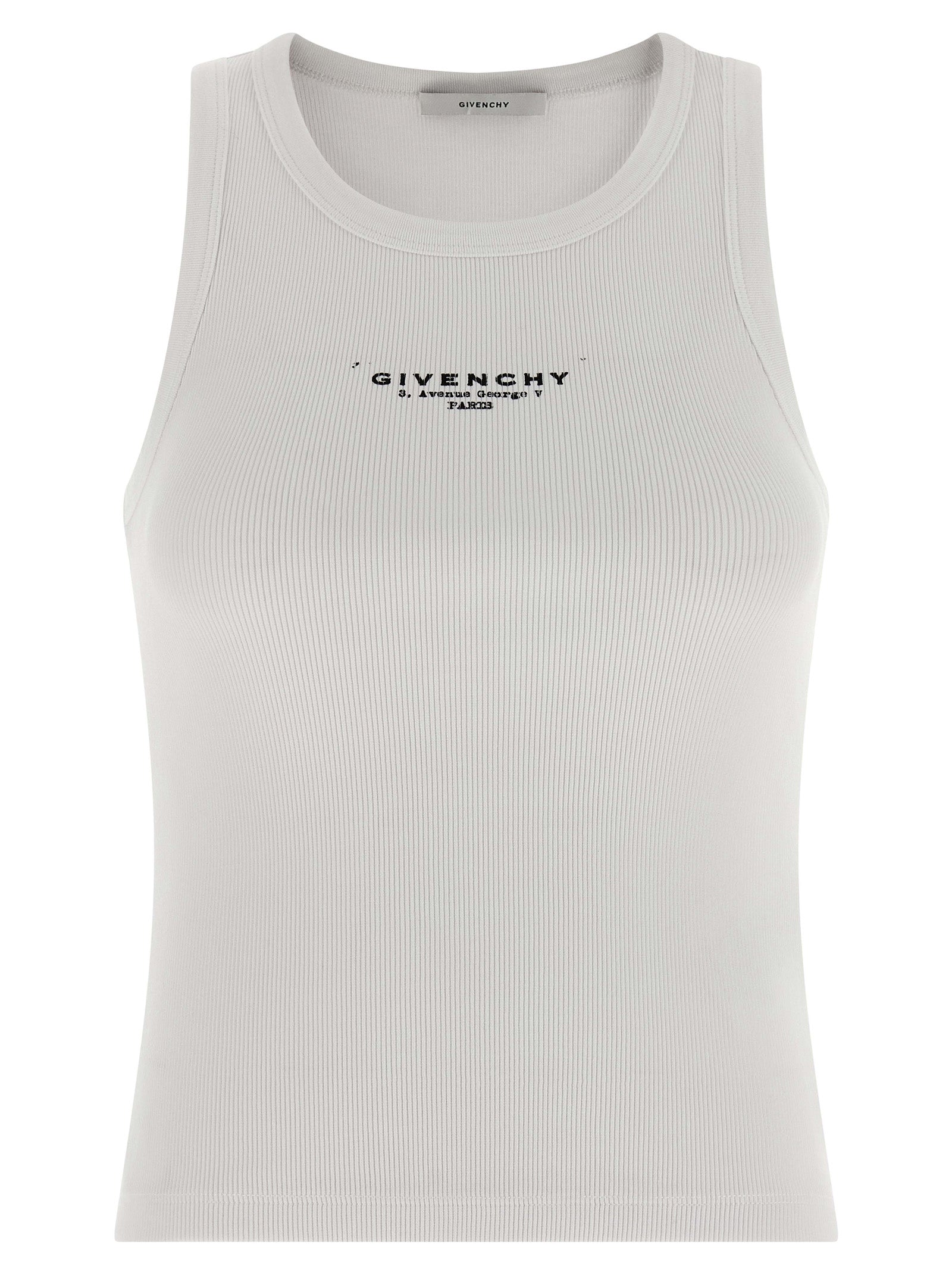 Givenchy White Cotton Sleeveles Women's T-Shirt