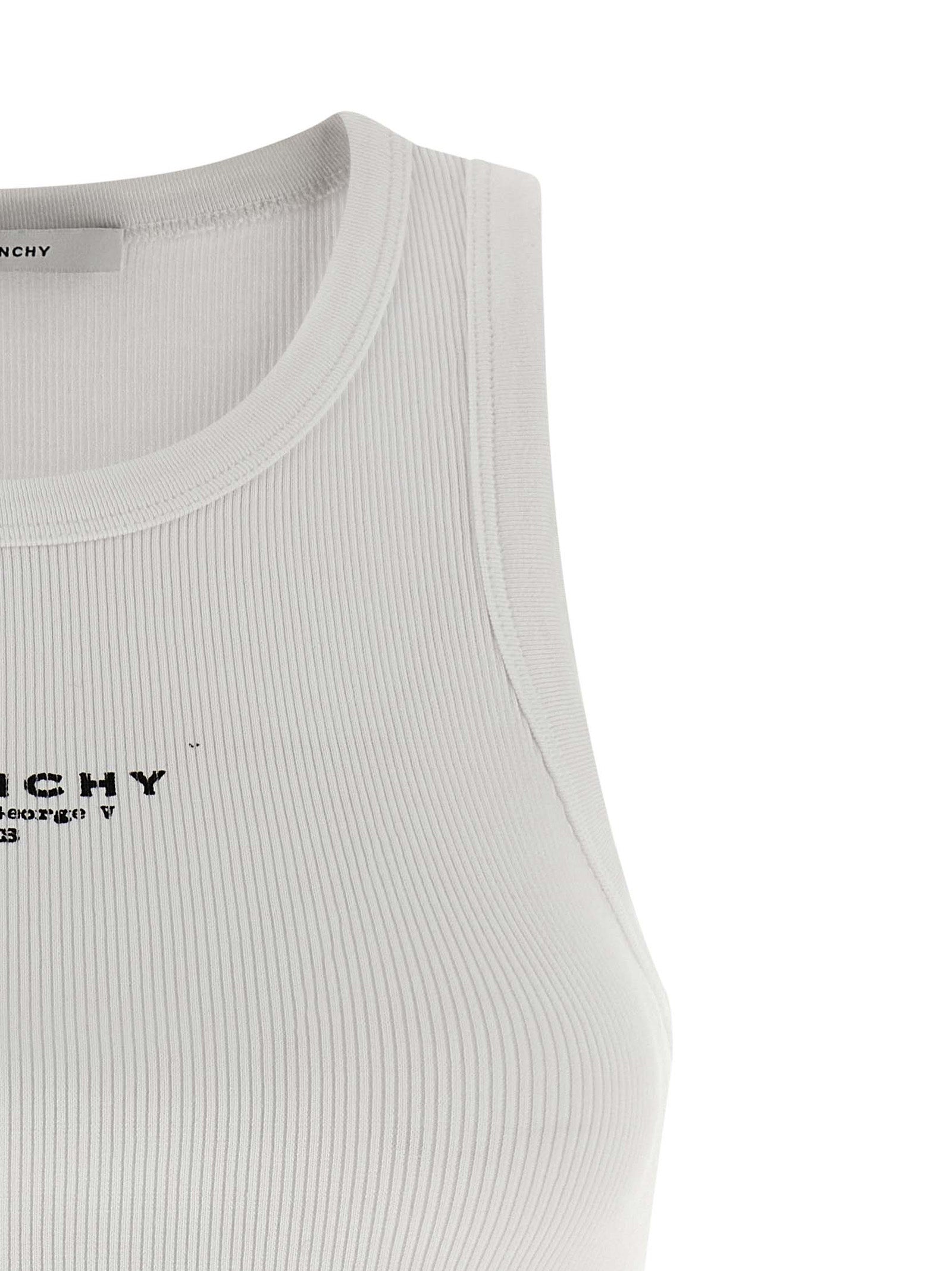 Givenchy White Cotton Sleeveles Women's T-Shirt