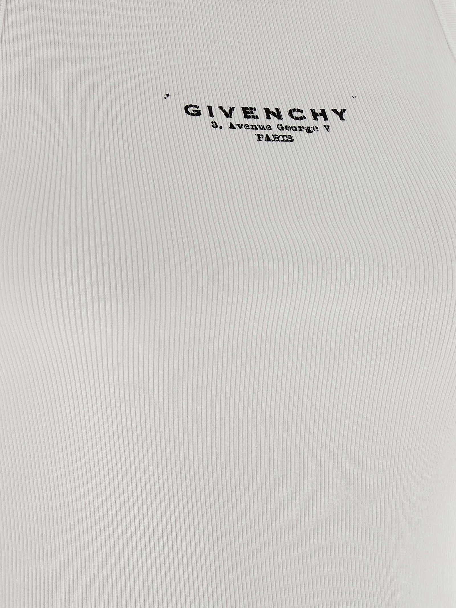Givenchy White Cotton Sleeveles Women's T-Shirt
