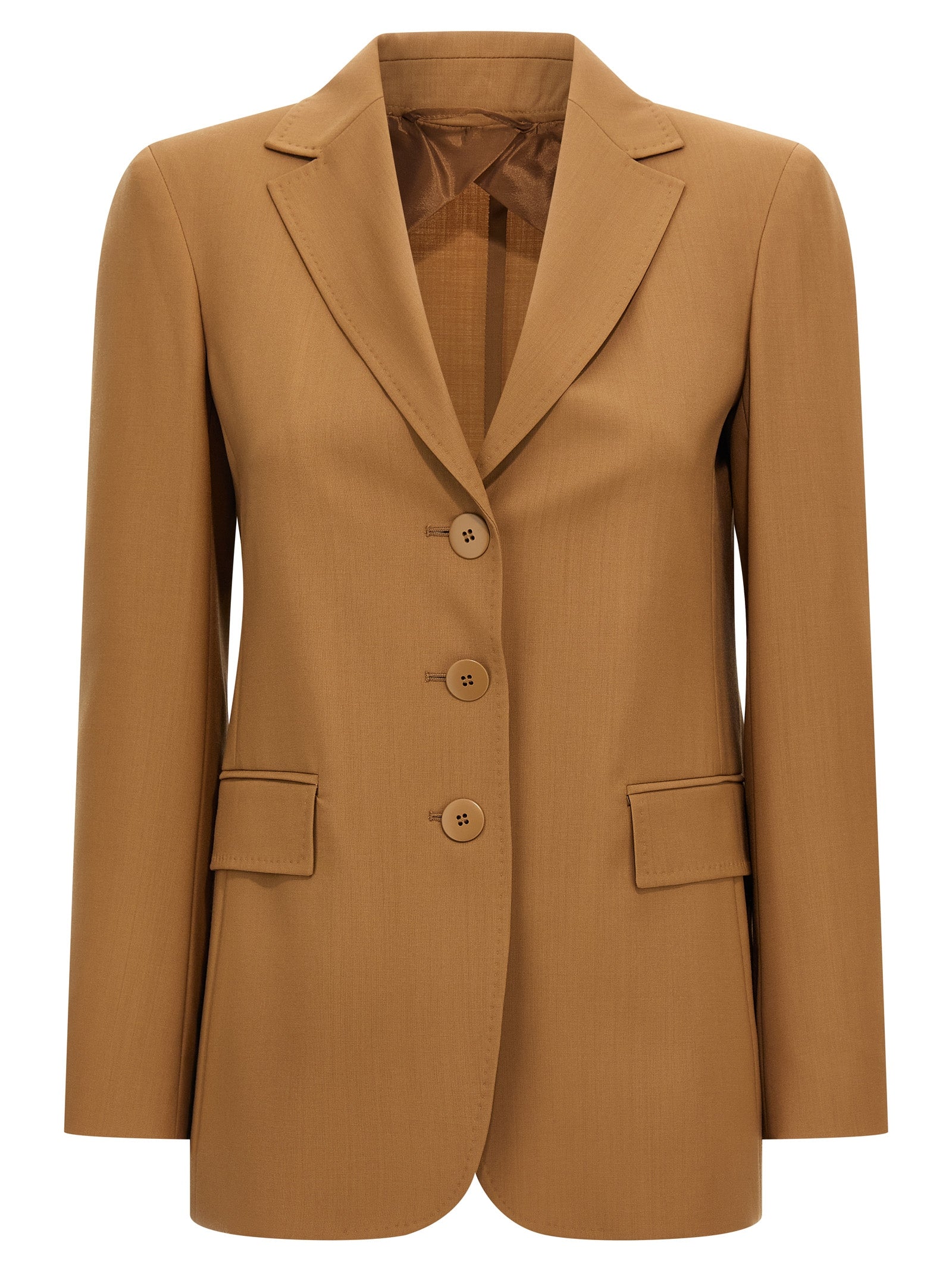 Max Mara Brown Virgin Wool Women's Blazer