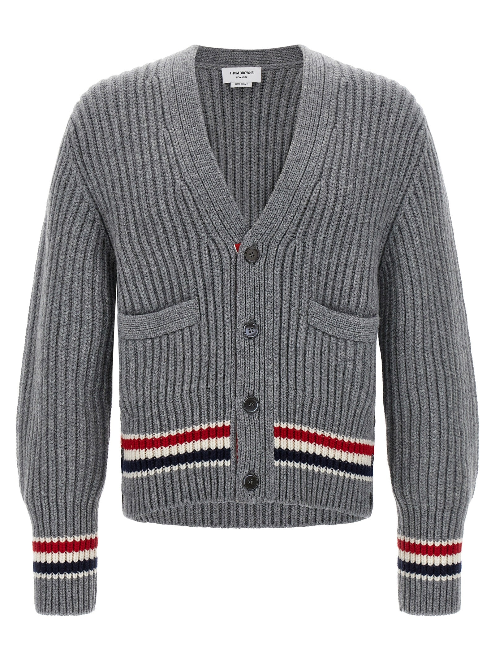 Thom Browne Gray Cashmere Men's Cardigan