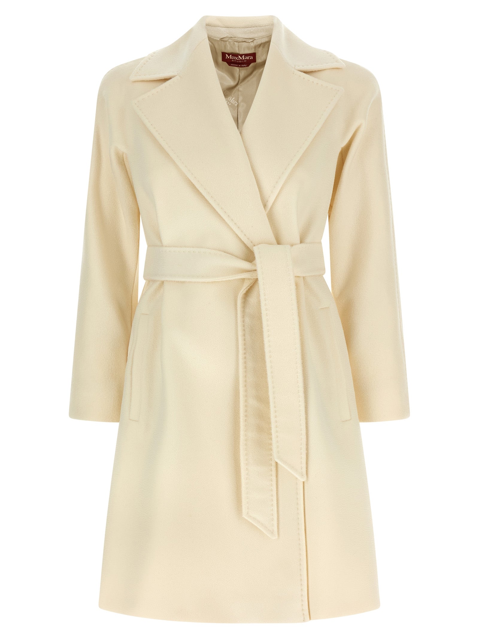 Max Mara White Virgin Wool Women's Coat