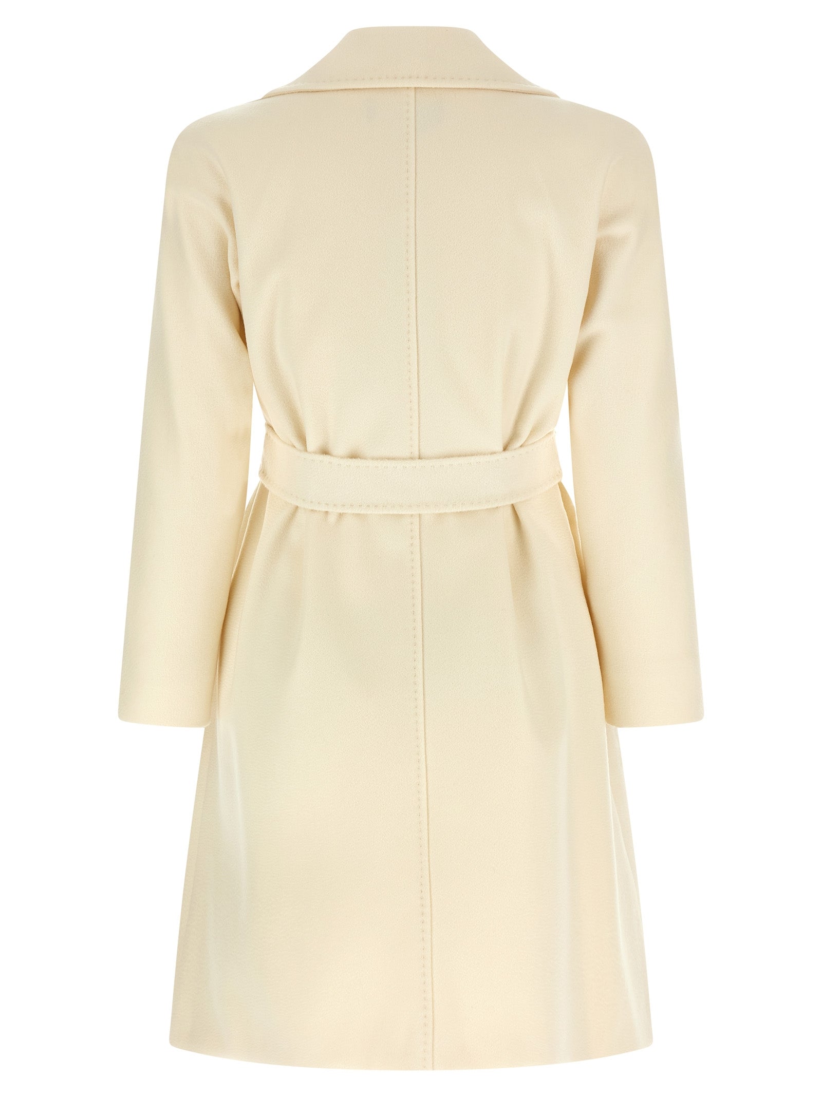 Max Mara White Virgin Wool Women's Coat