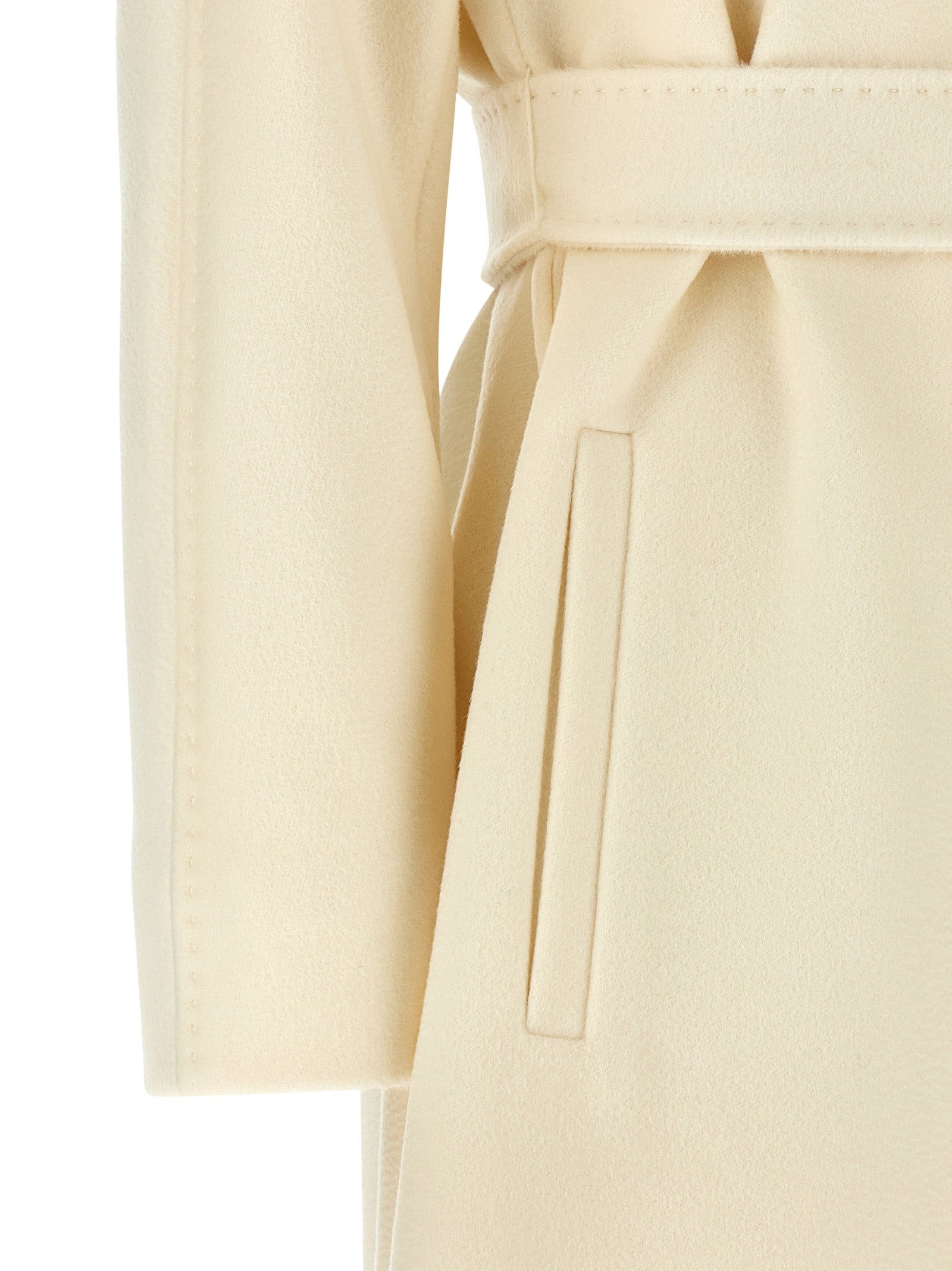Max Mara White Virgin Wool Women's Coat