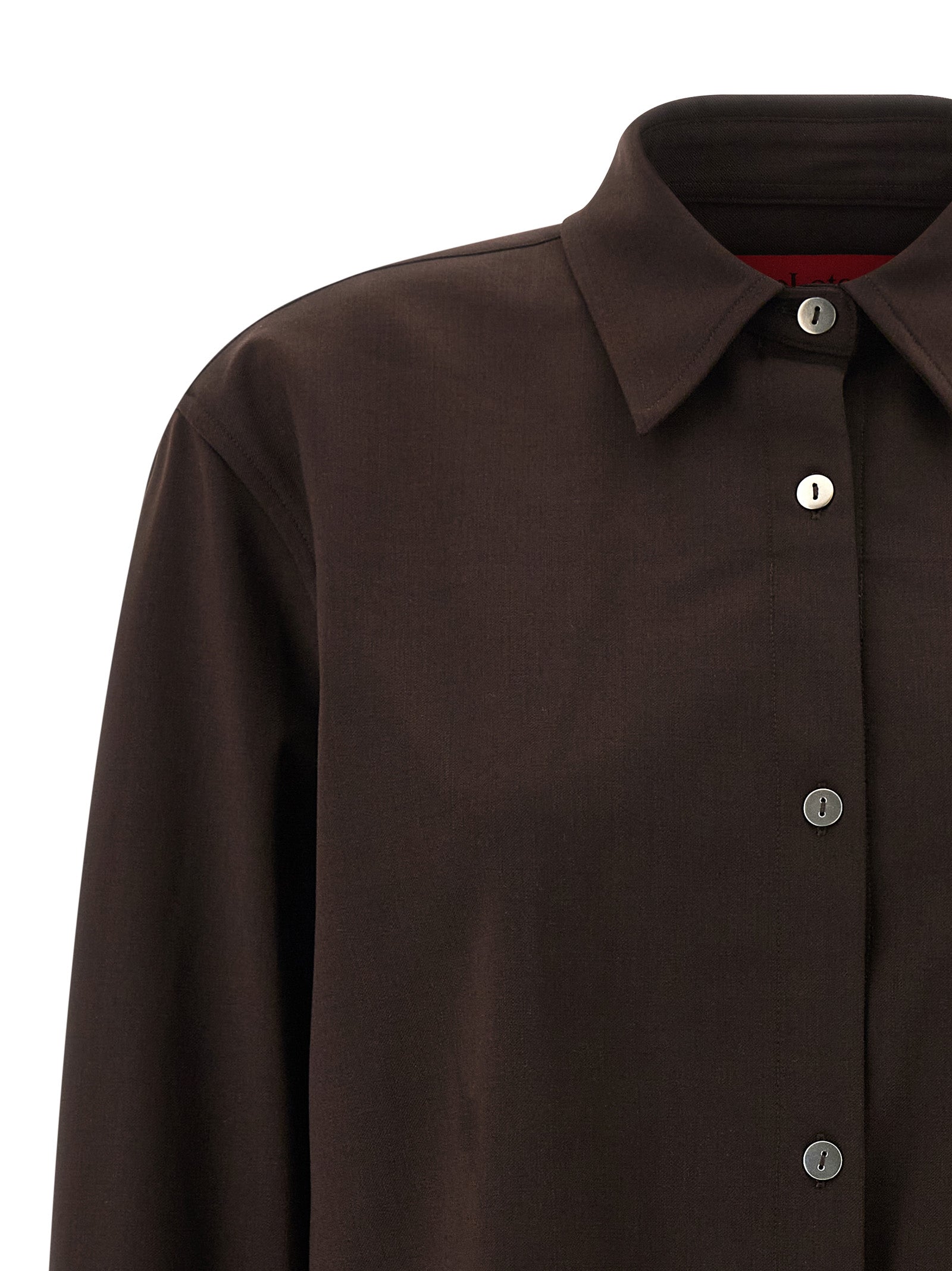 THELATEST Brown Polyester Women's Blouse