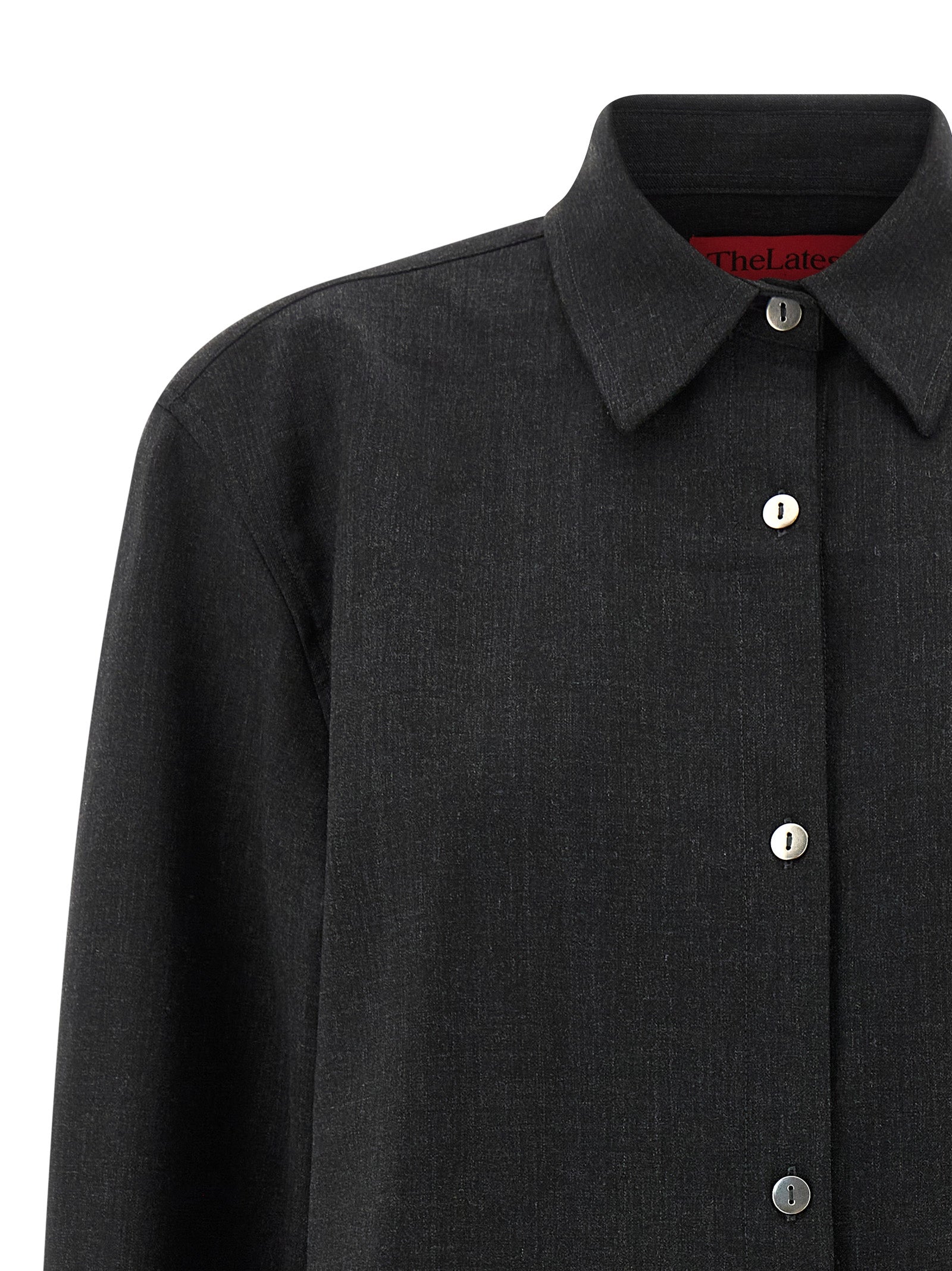 THELATEST Gray Polyester Women's Blouse