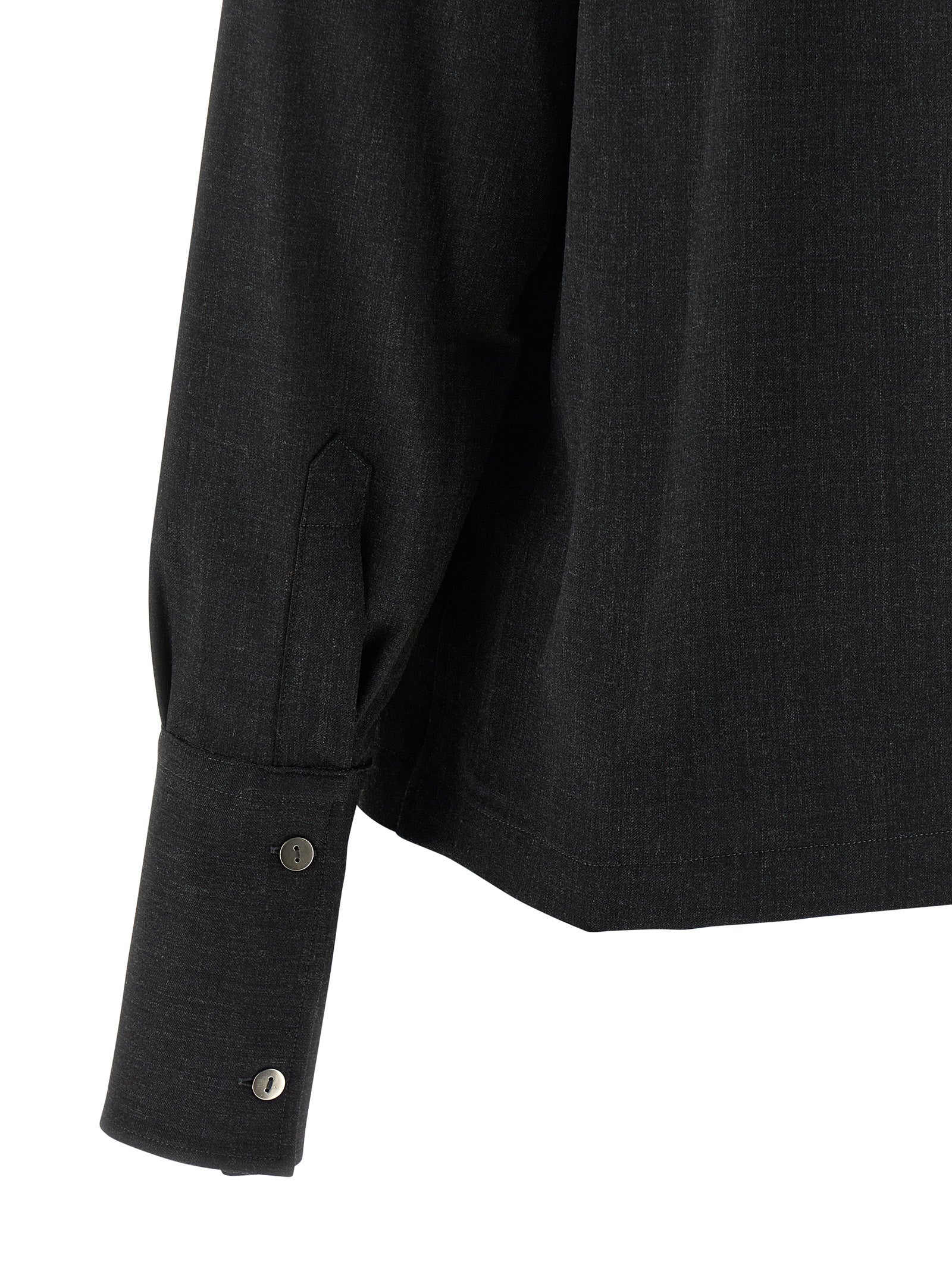 THELATEST Gray Polyester Women's Blouse