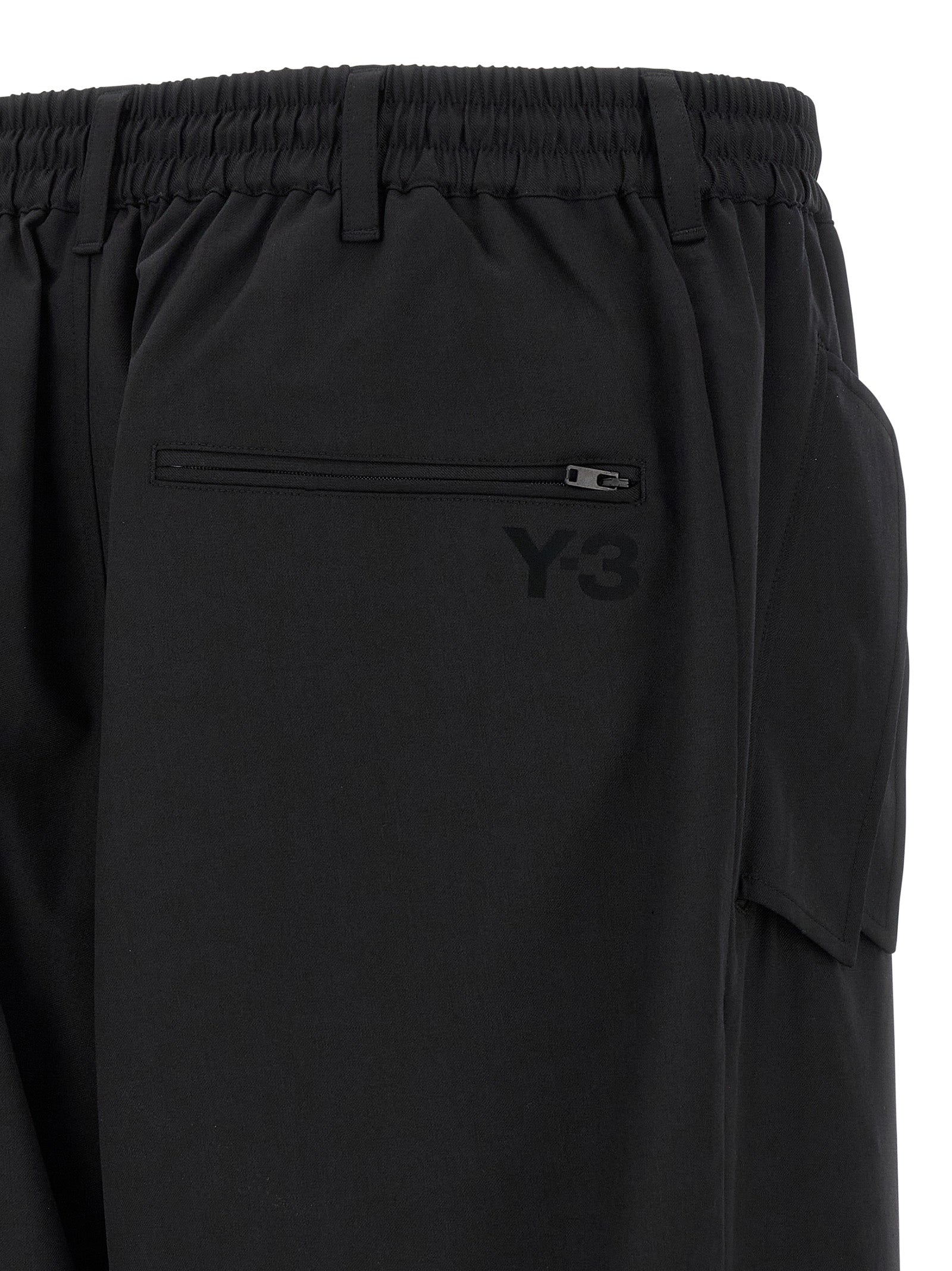 Y-3 Black Polyester Casual Men's Pants