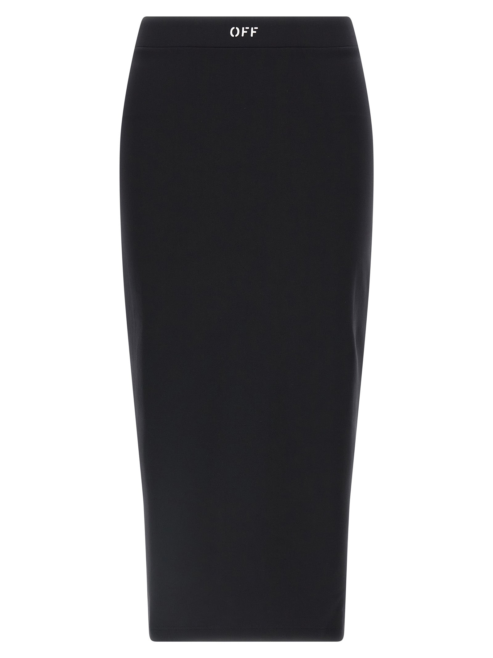Off-White Black Polyamide Midi Women's Skirt