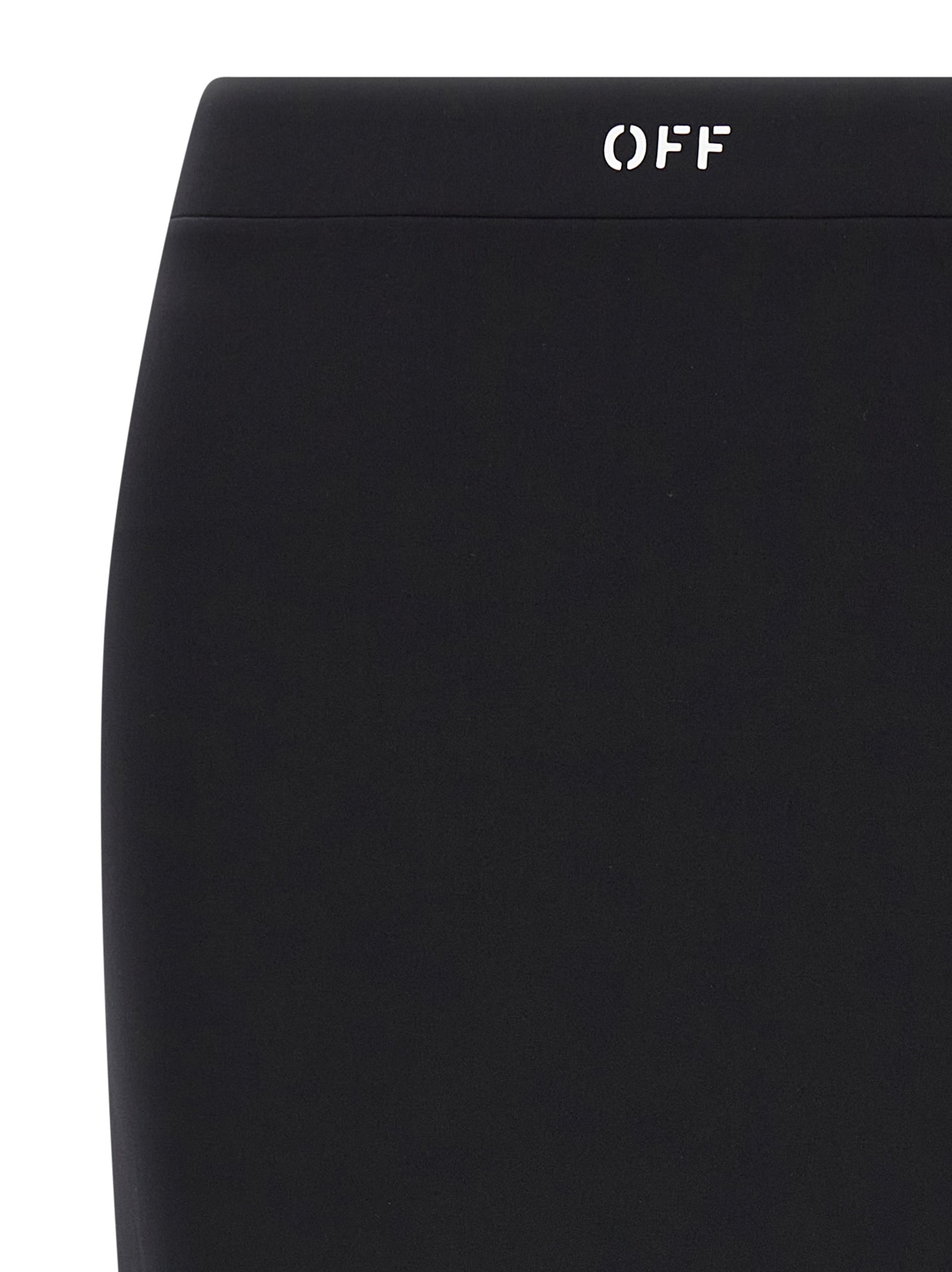 Off-White Black Polyamide Midi Women's Skirt