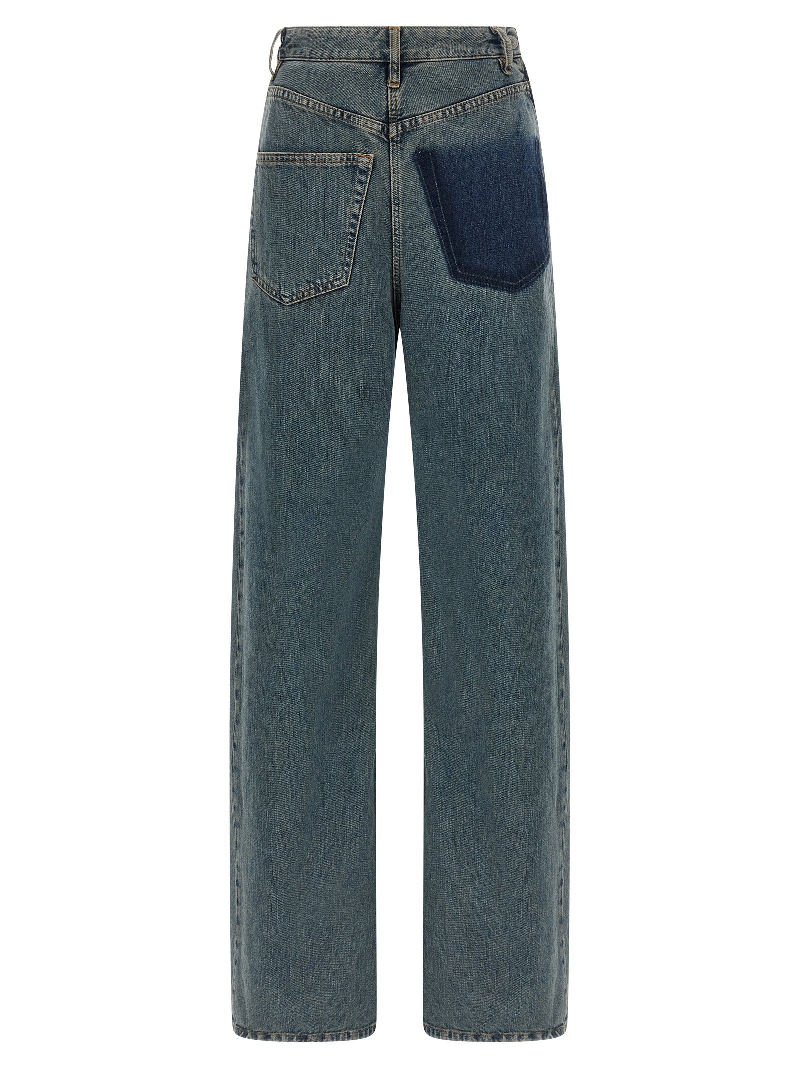 MM6 Maison Margiela Blue Cotton Jeans Women's Denim
