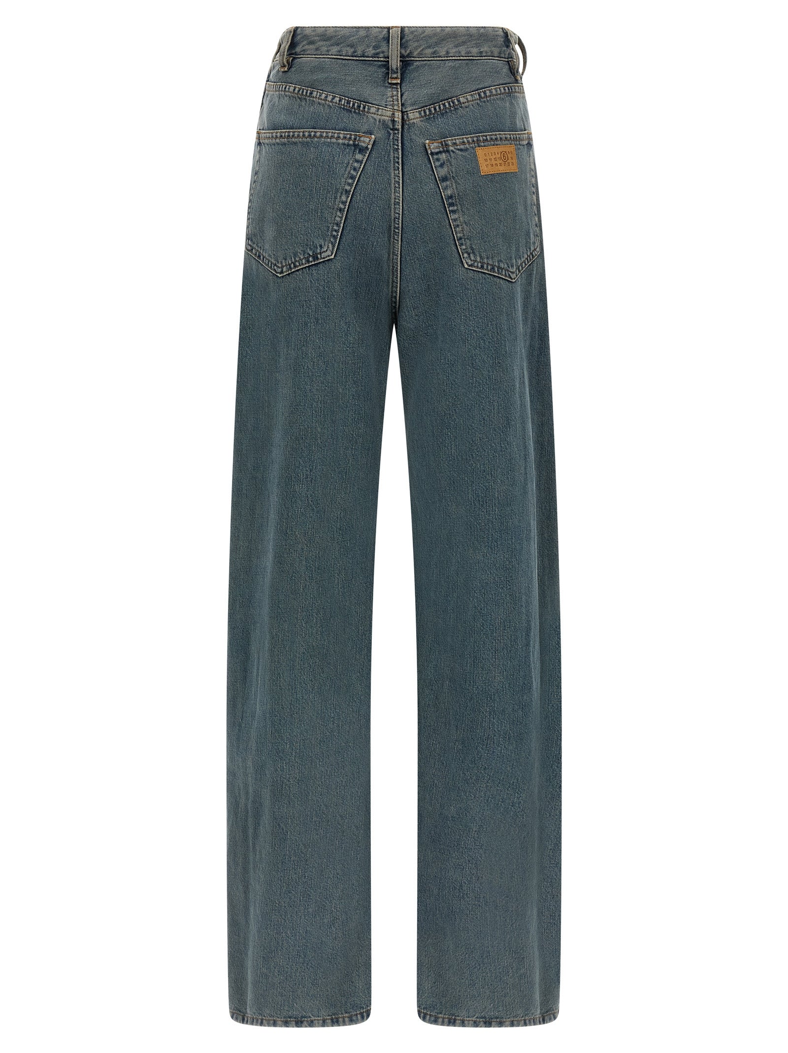 MM6 Maison Margiela Blue Cotton Jeans Women's Denim